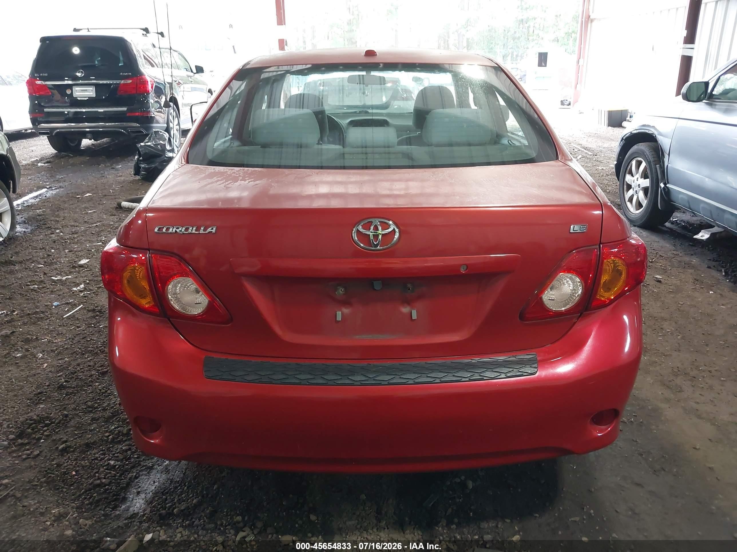 2010 Toyota Corolla Le Красный vin: 1NXBU4EE5AZ308313