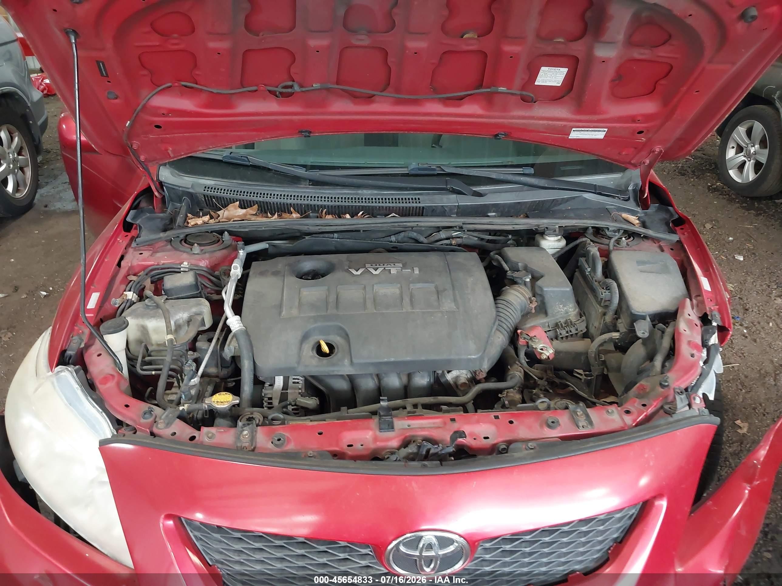 2010 Toyota Corolla Le Красный vin: 1NXBU4EE5AZ308313