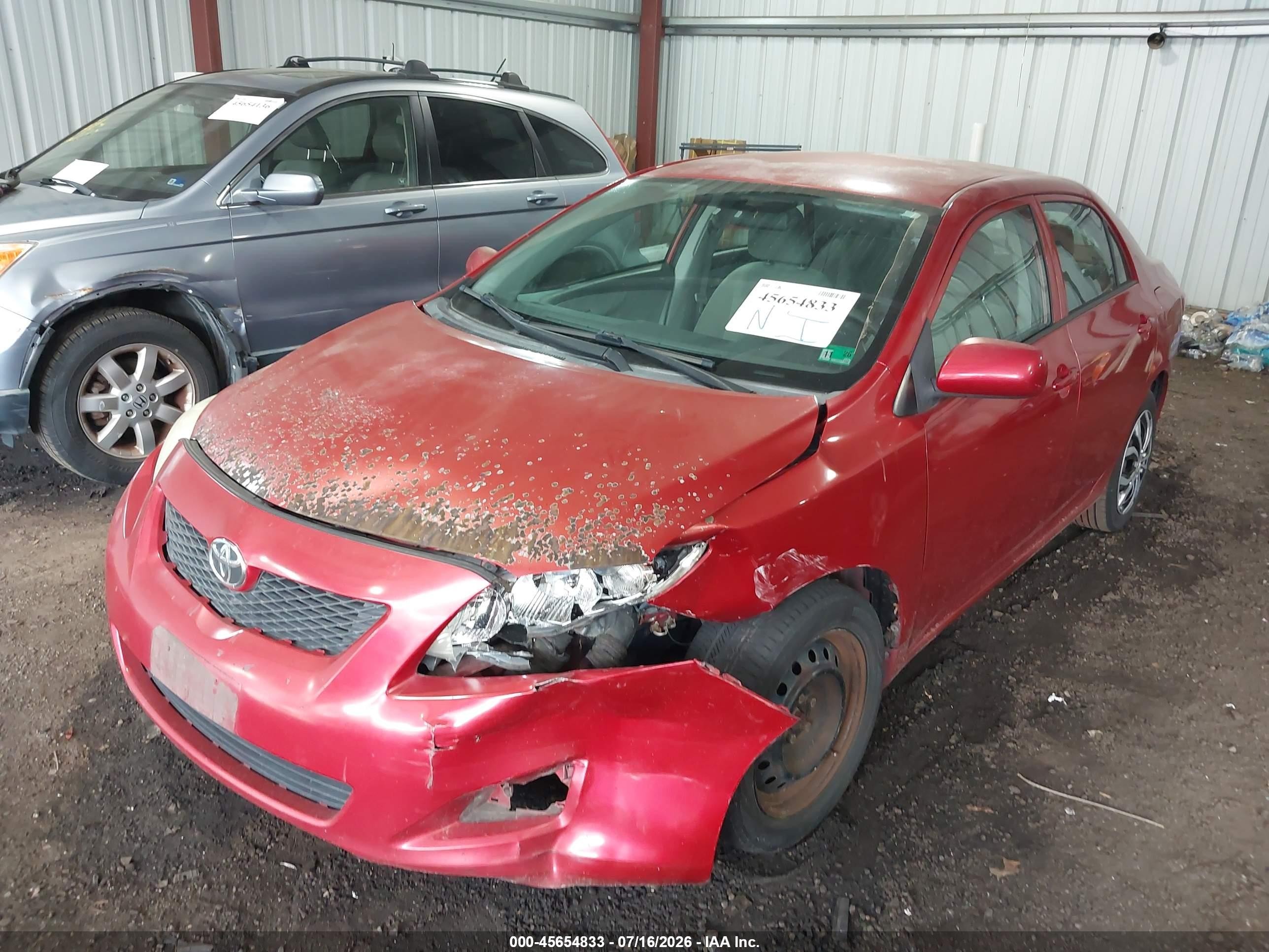 2010 Toyota Corolla Le Красный vin: 1NXBU4EE5AZ308313