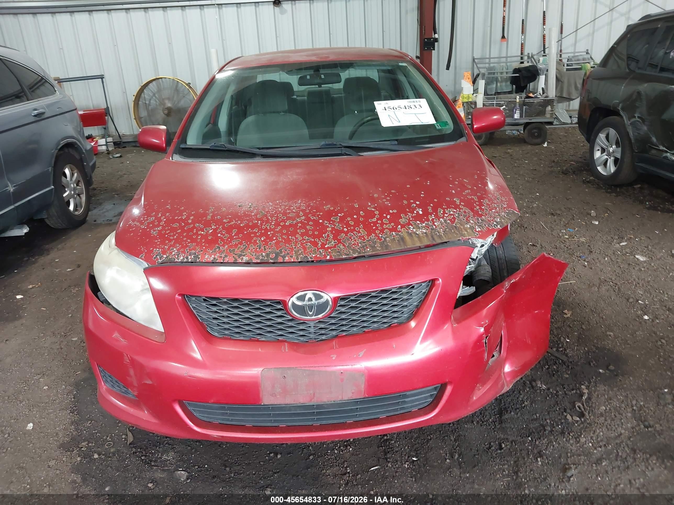 2010 Toyota Corolla Le Красный vin: 1NXBU4EE5AZ308313