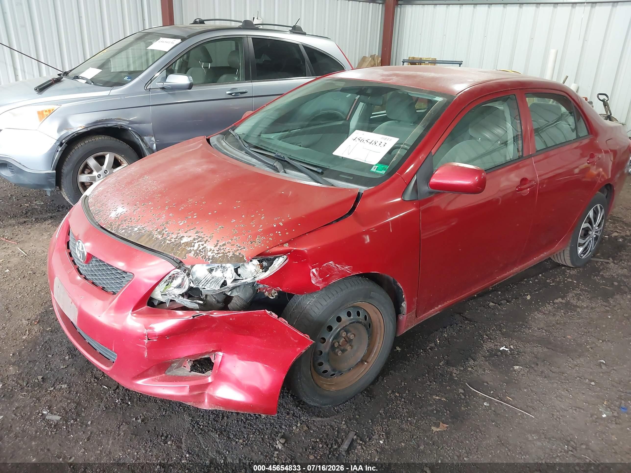 2010 Toyota Corolla Le Красный vin: 1NXBU4EE5AZ308313