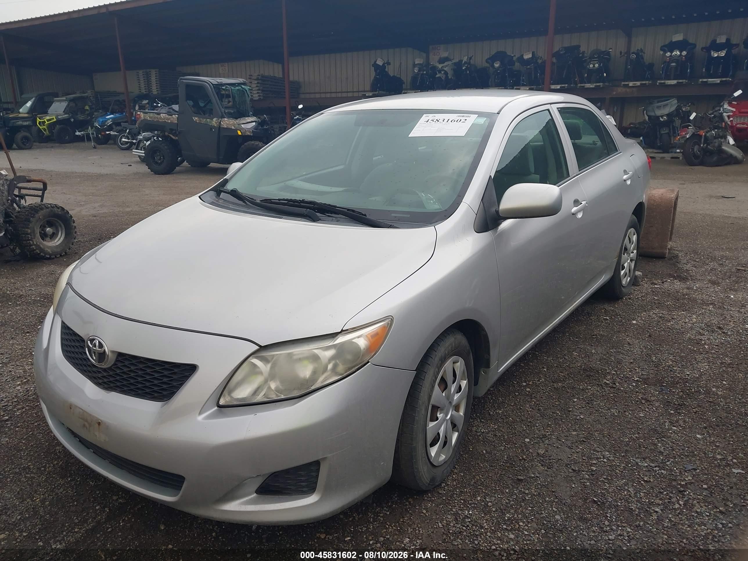 2010 Toyota Corolla Le Silver vin: 1NXBU4EE5AZ316668