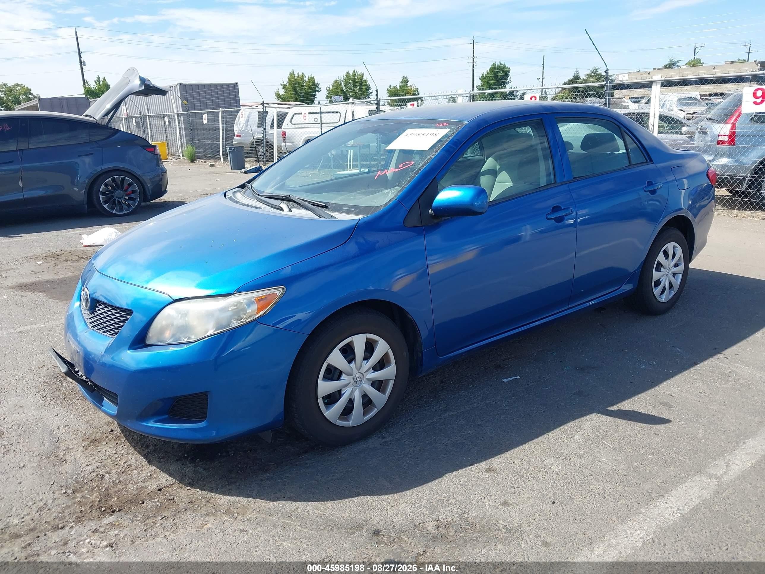 2010 Toyota Corolla Le Blue vin: 1NXBU4EE5AZ322812