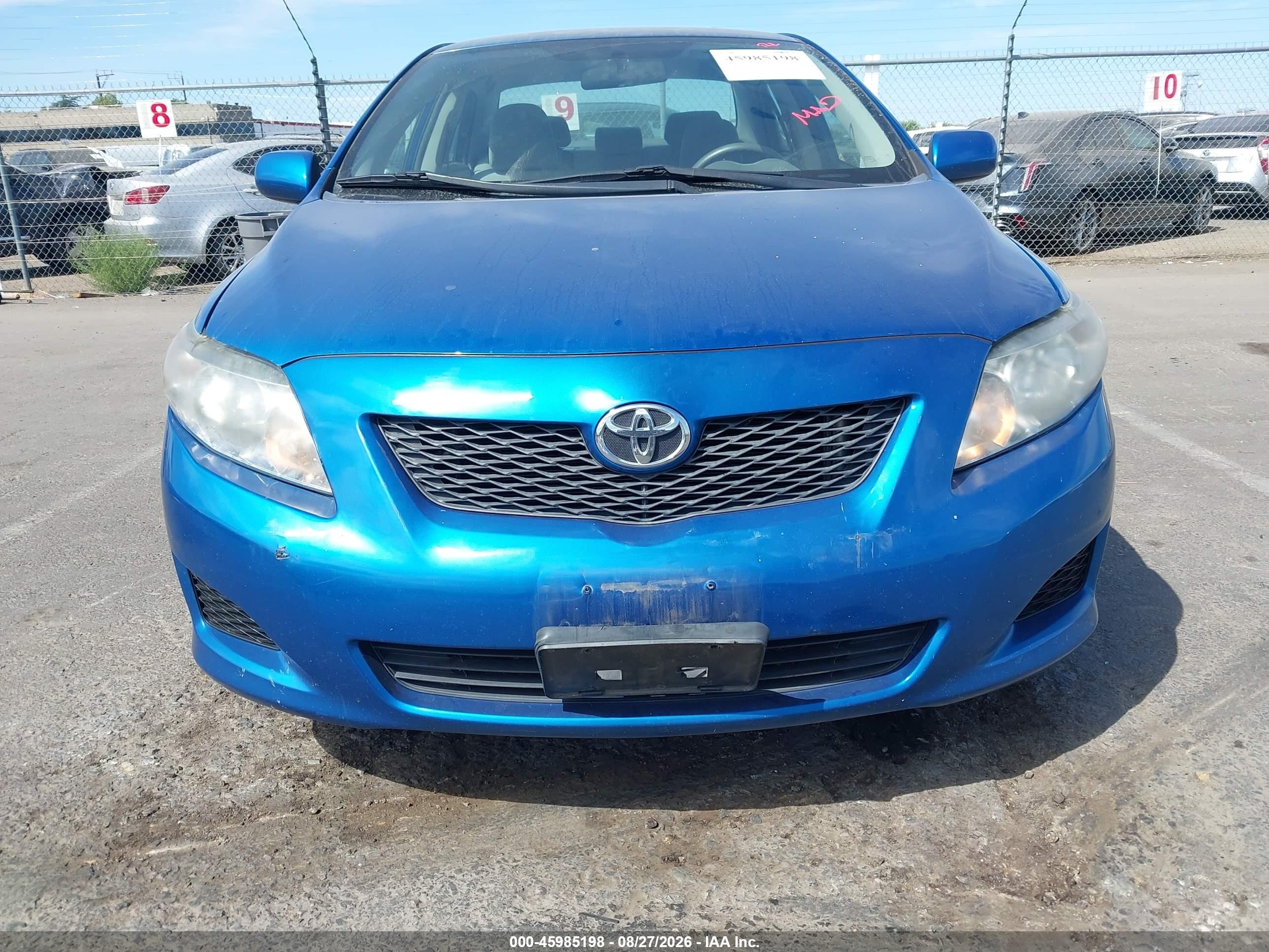 2010 Toyota Corolla Le Blue vin: 1NXBU4EE5AZ322812
