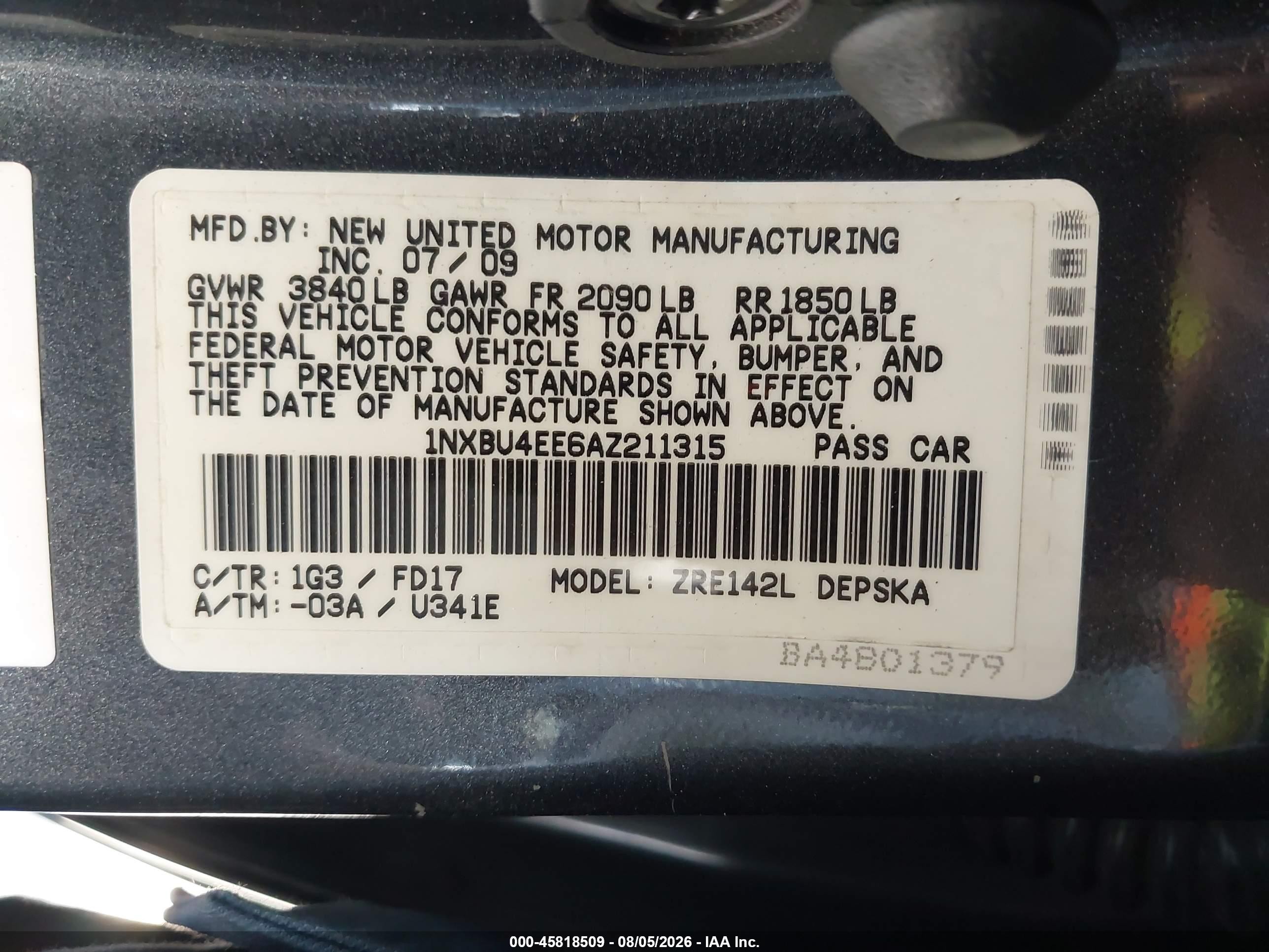 2010 Toyota Corolla S Gray vin: 1NXBU4EE6AZ211315