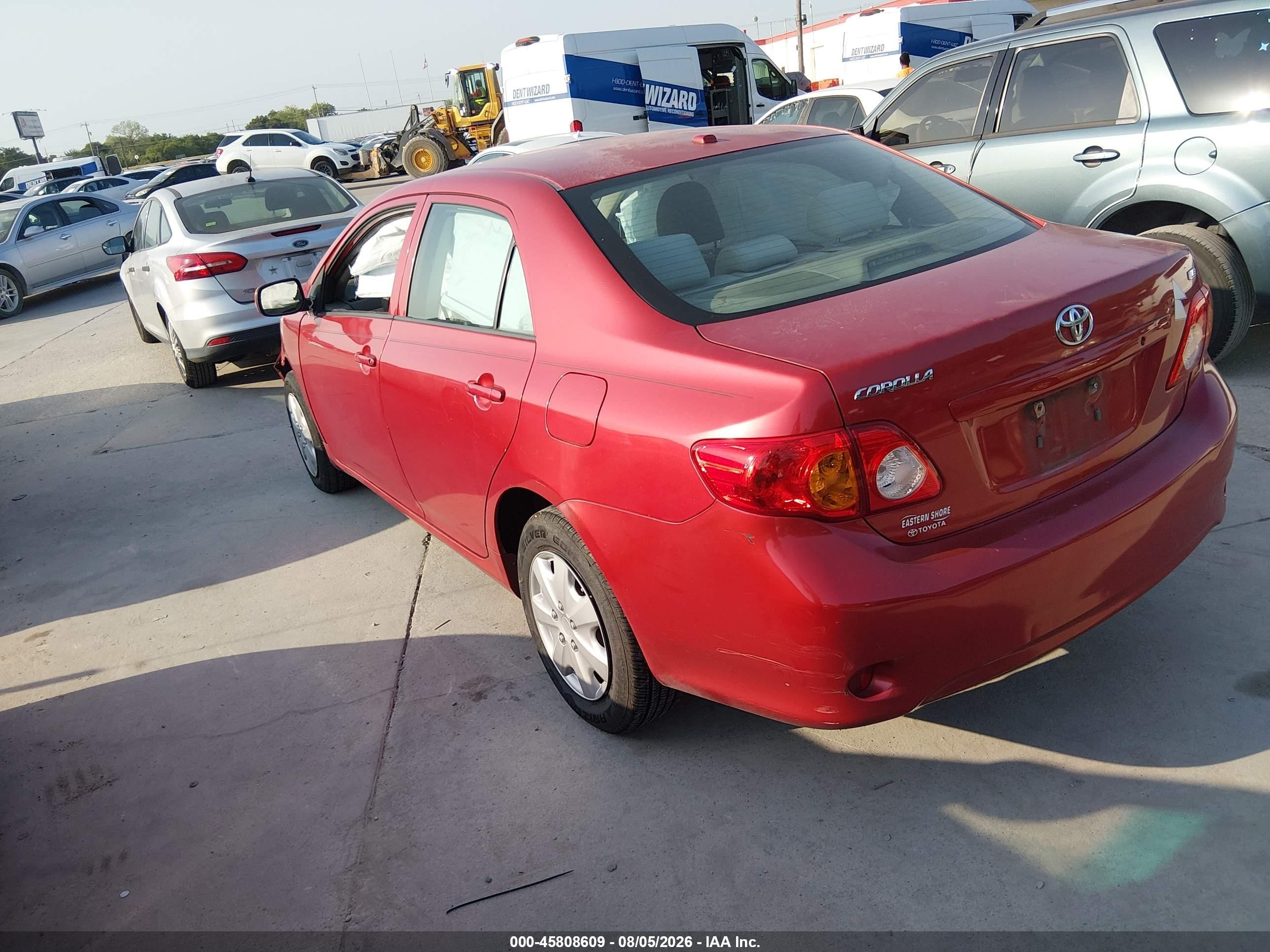 2010 Toyota Corolla Le Red vin: 1NXBU4EE6AZ218359