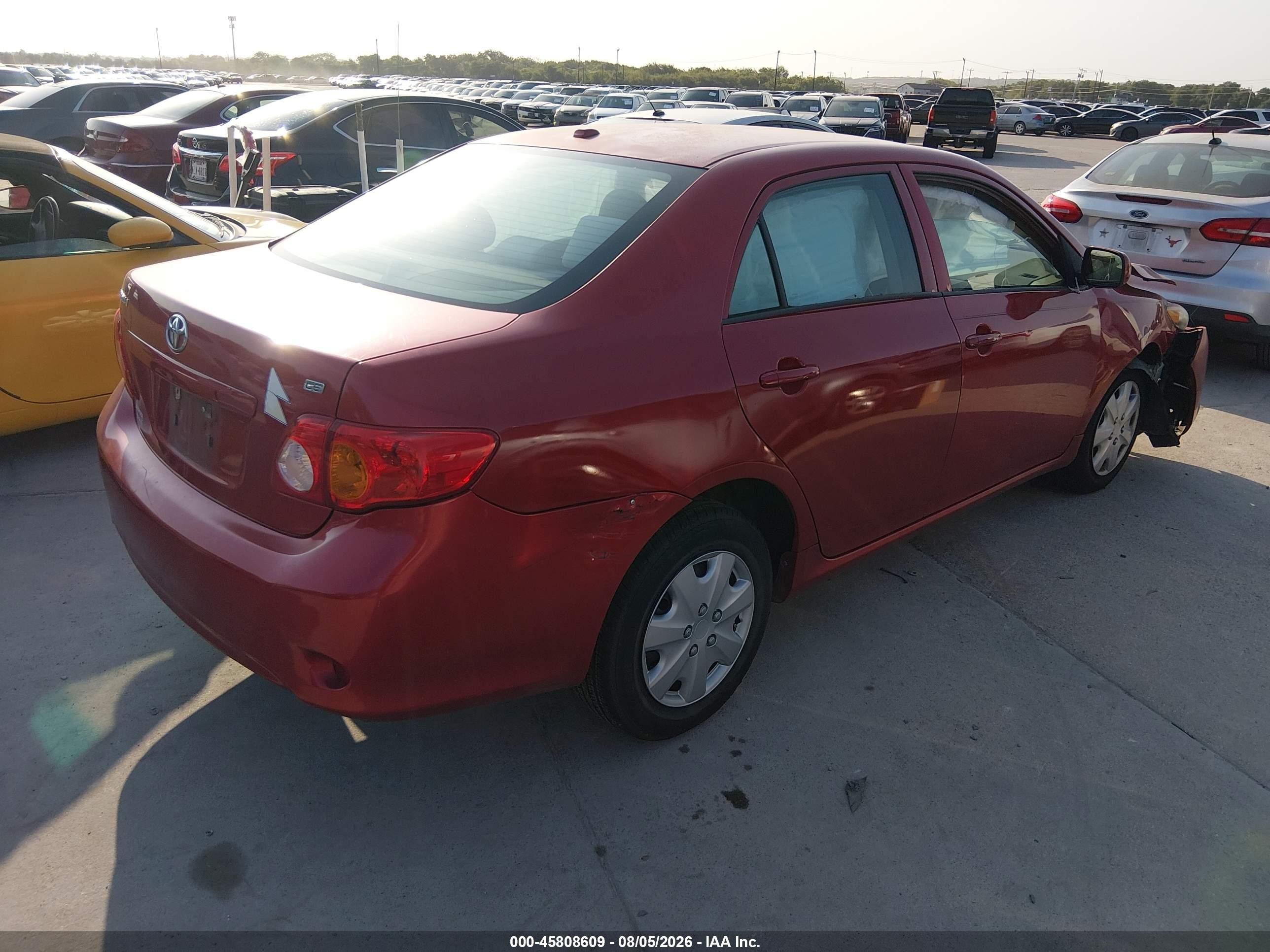 2010 Toyota Corolla Le Red vin: 1NXBU4EE6AZ218359
