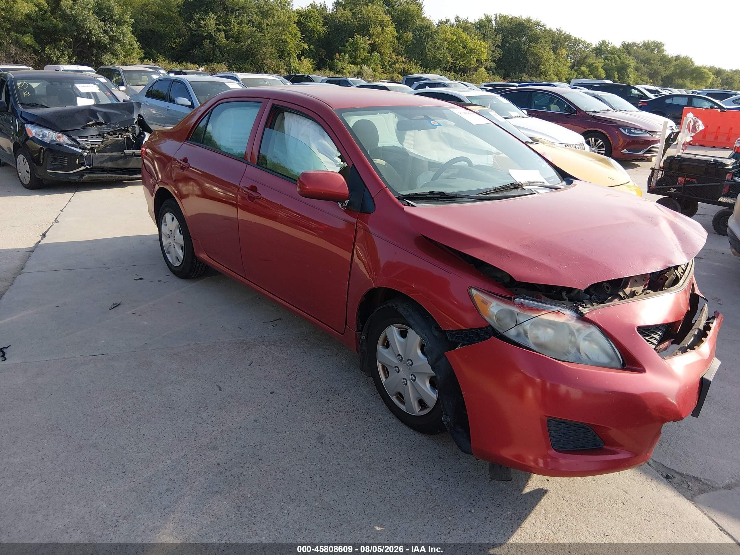 2010 Toyota Corolla Le Red vin: 1NXBU4EE6AZ218359