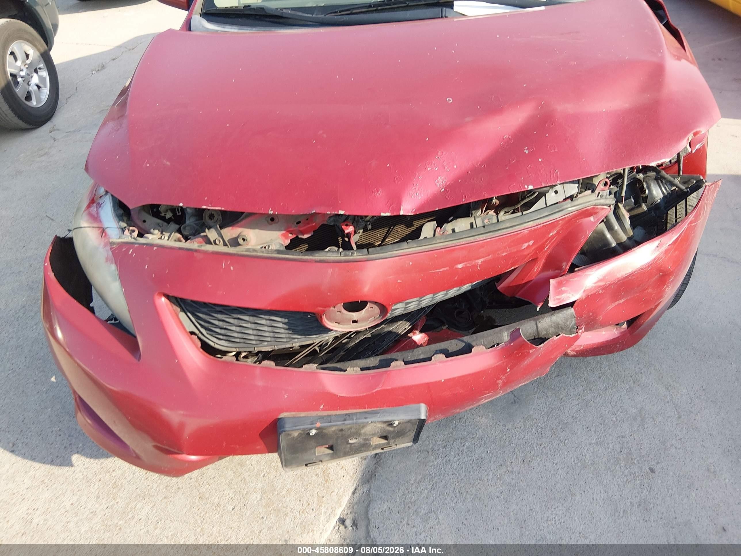 2010 Toyota Corolla Le Red vin: 1NXBU4EE6AZ218359