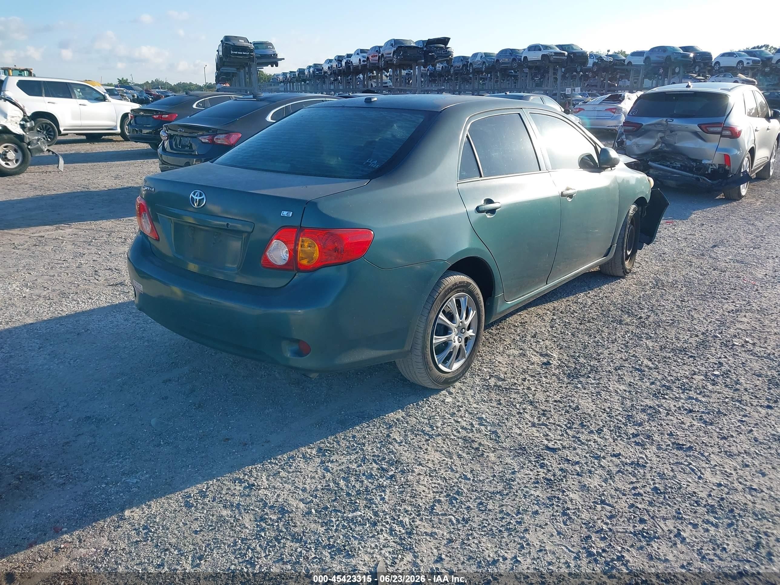 2010 Toyota Corolla Le Green vin: 1NXBU4EE6AZ231838