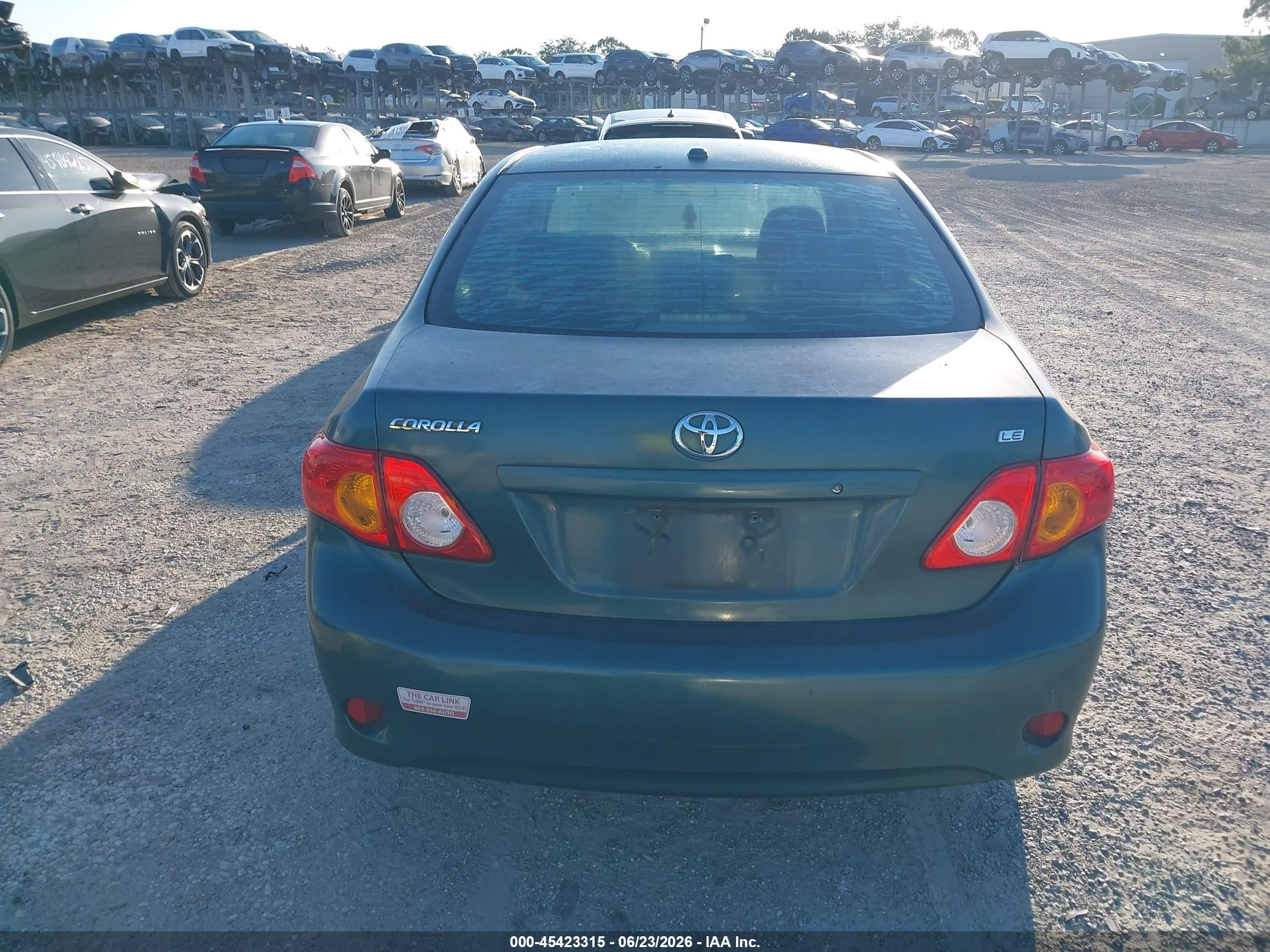 2010 Toyota Corolla Le Green vin: 1NXBU4EE6AZ231838