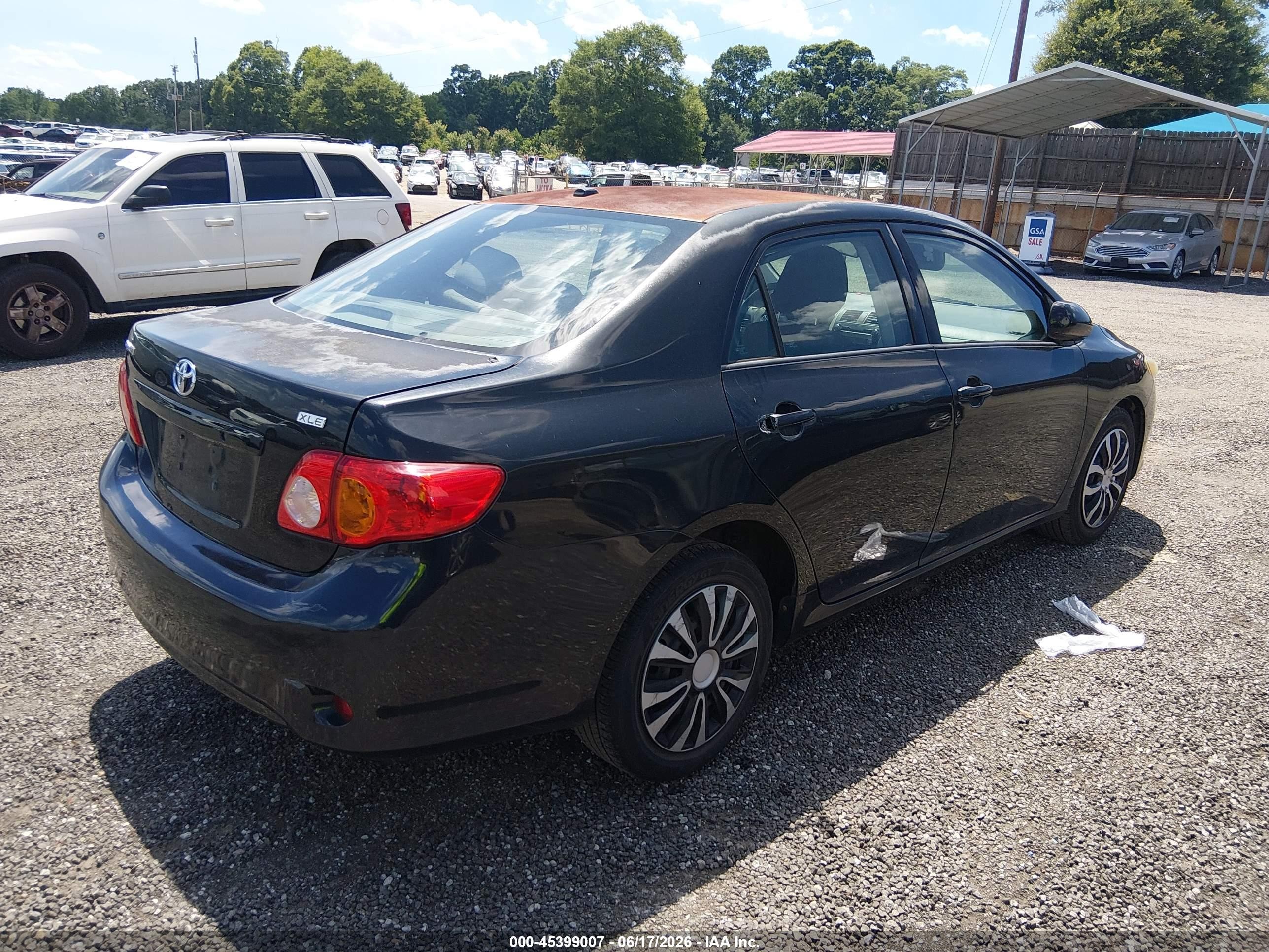 2010 Toyota Corolla Xle Black vin: 1NXBU4EE6AZ235744