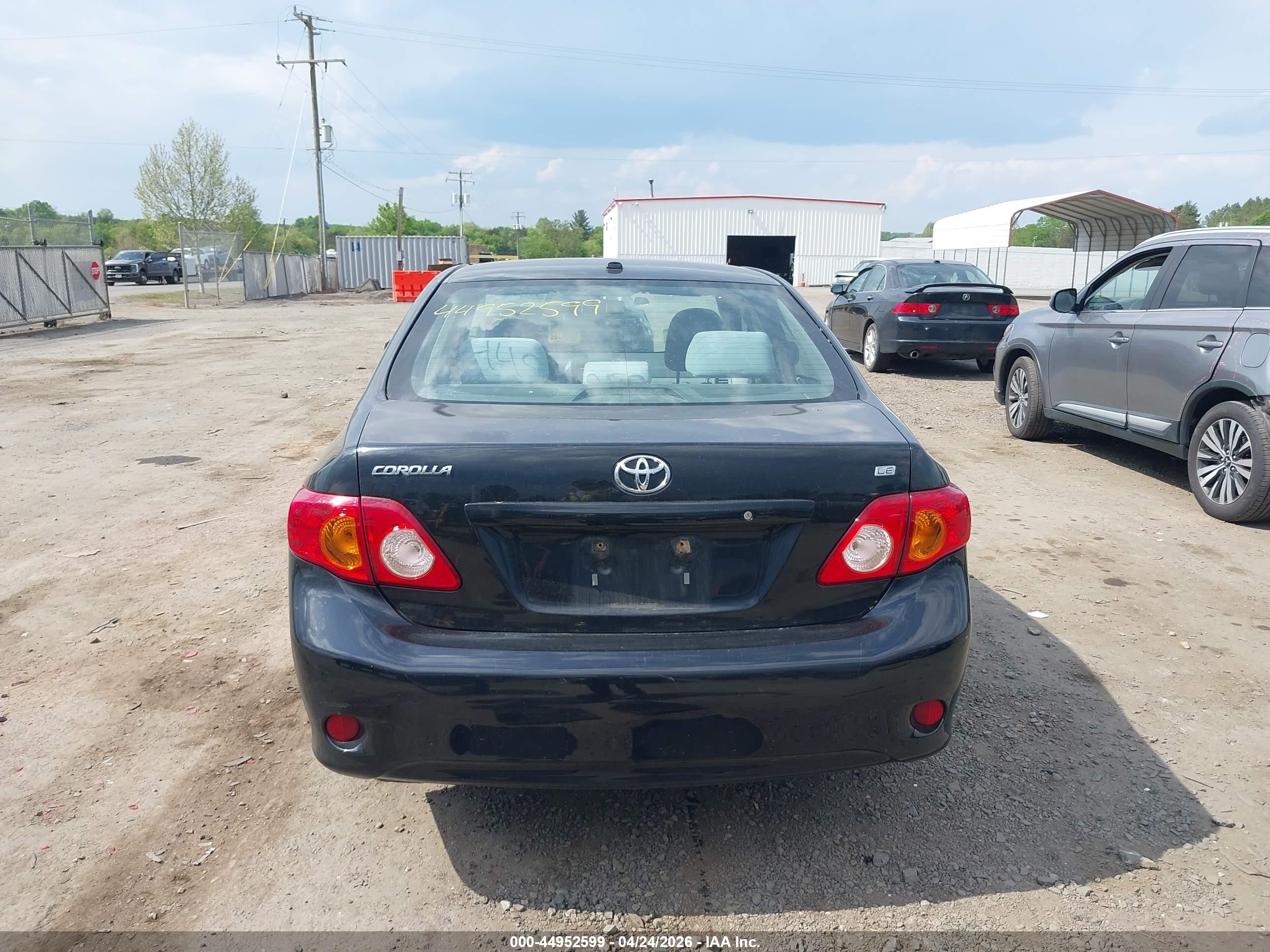 2010 Toyota Corolla Le Черный vin: 1NXBU4EE6AZ254231