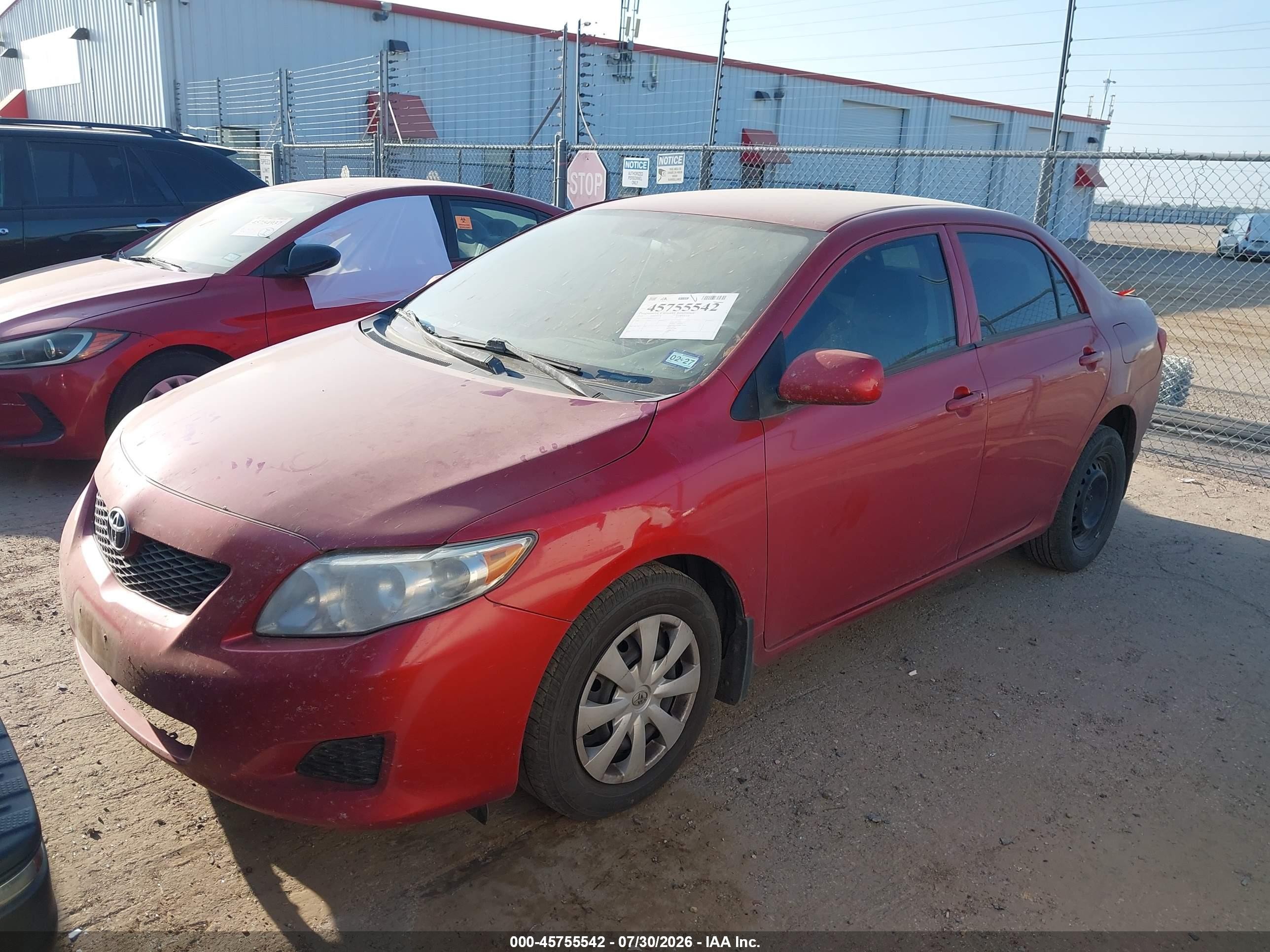 2010 Toyota Corolla Le Maroon vin: 1NXBU4EE6AZ257226