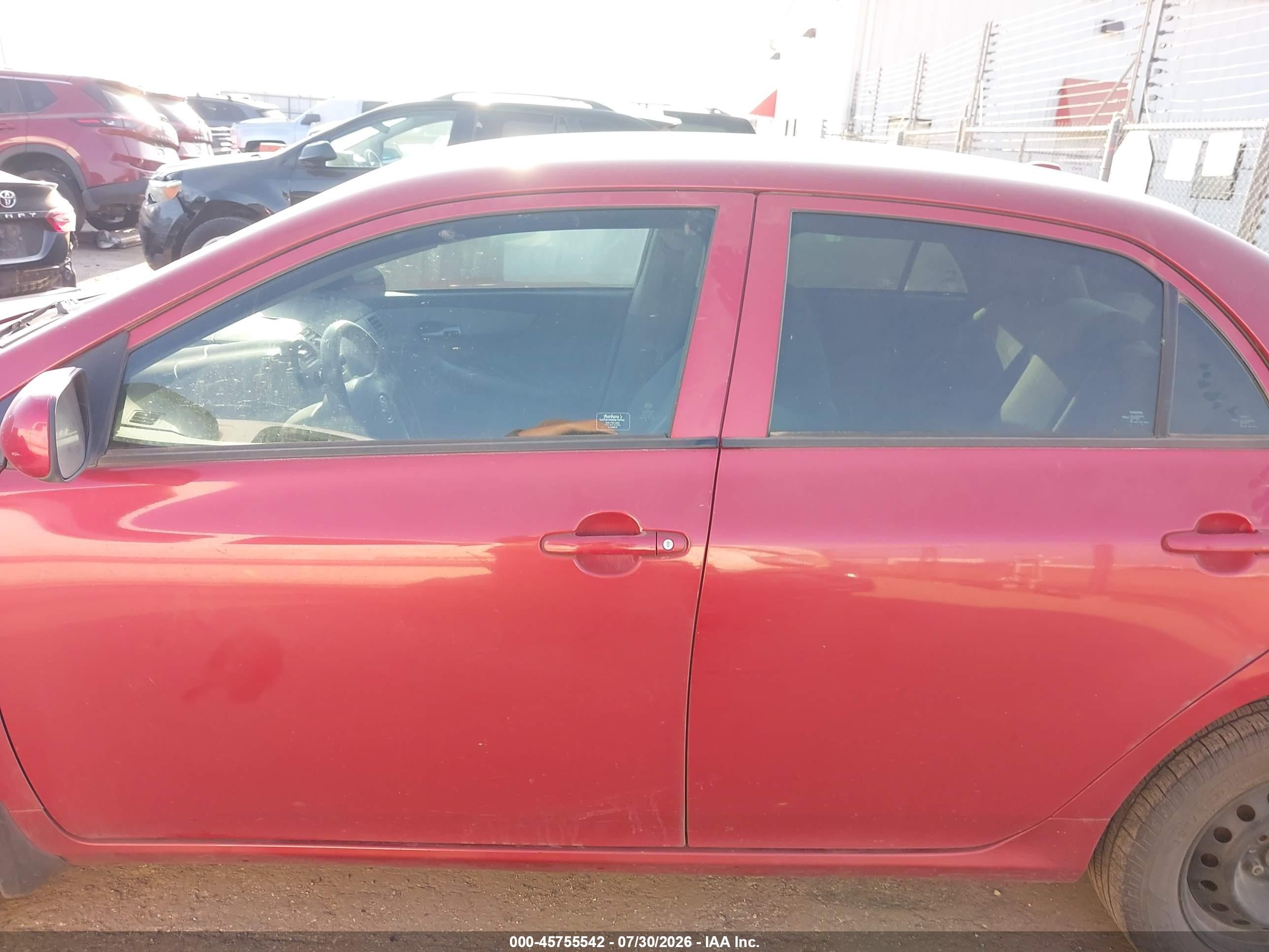 2010 Toyota Corolla Le Maroon vin: 1NXBU4EE6AZ257226