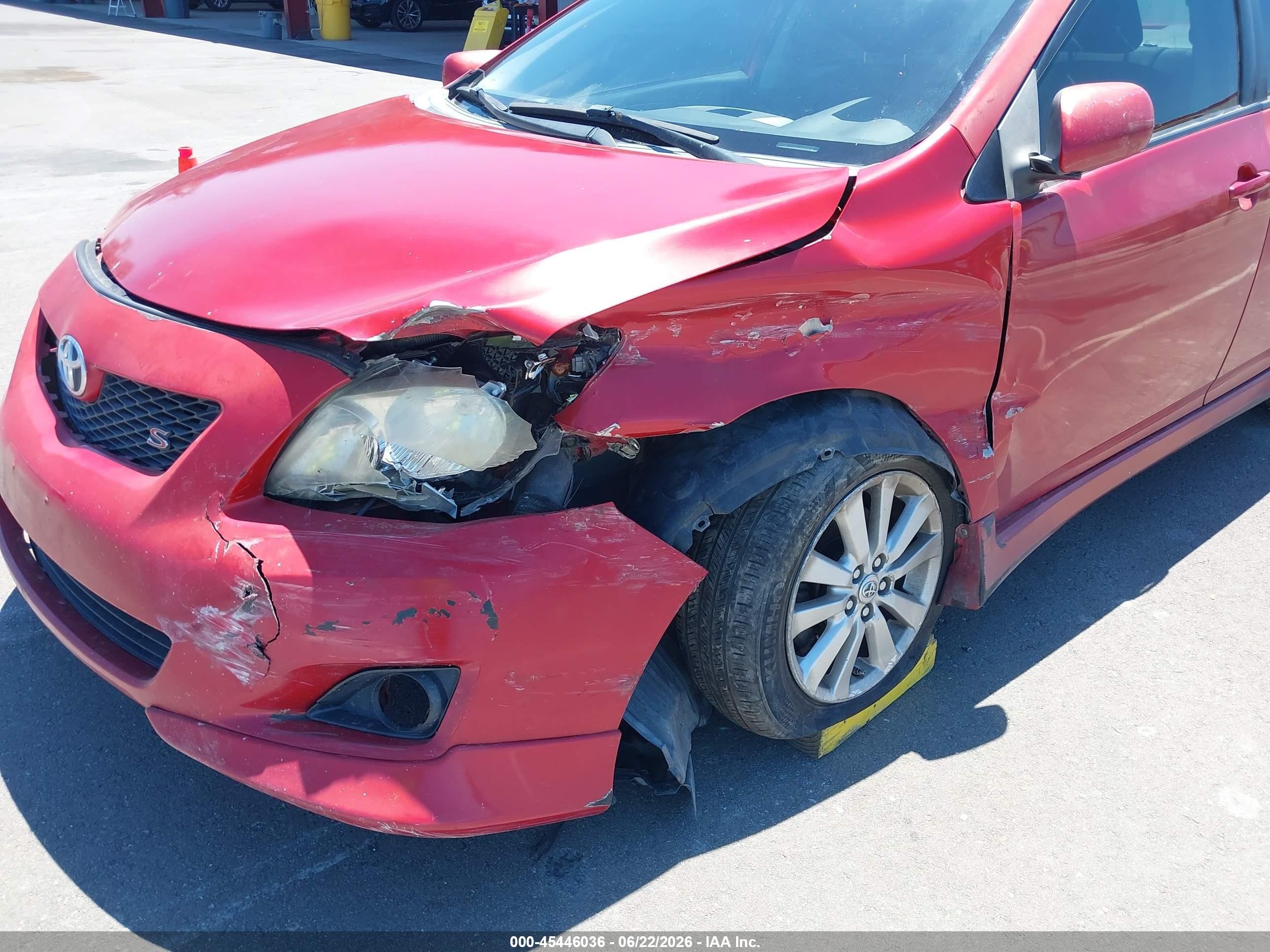 2010 Toyota Corolla S Red vin: 1NXBU4EE6AZ301211