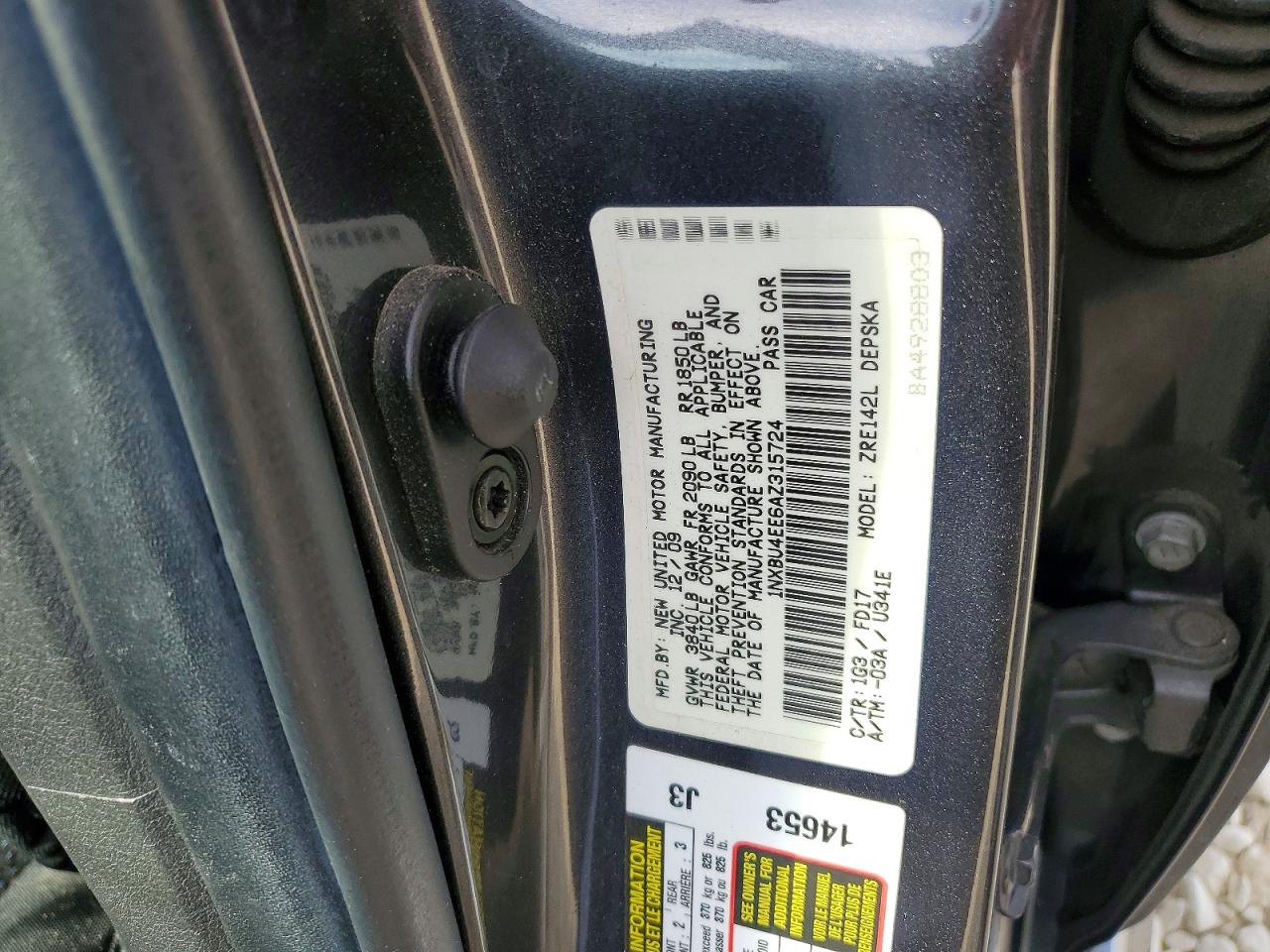 2010 Toyota Corolla S Gray vin: 1NXBU4EE6AZ315724
