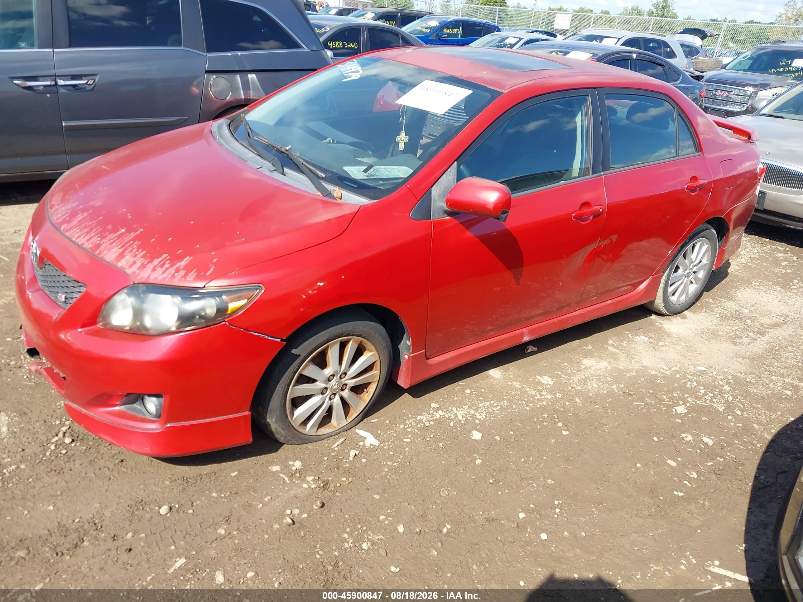 2010 Toyota Corolla S Burgundy vin: 1NXBU4EE6AZ343393