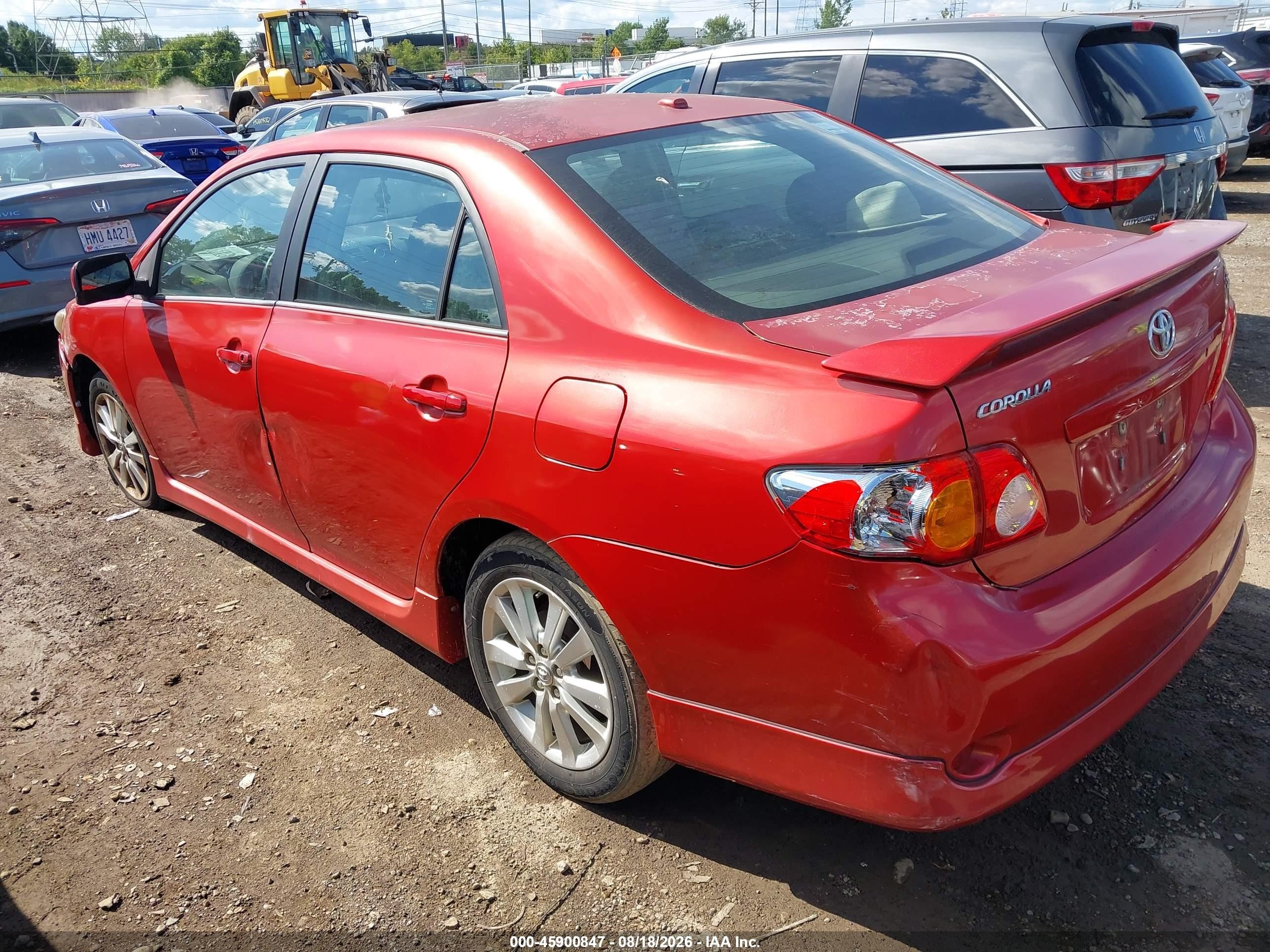 2010 Toyota Corolla S Burgundy vin: 1NXBU4EE6AZ343393