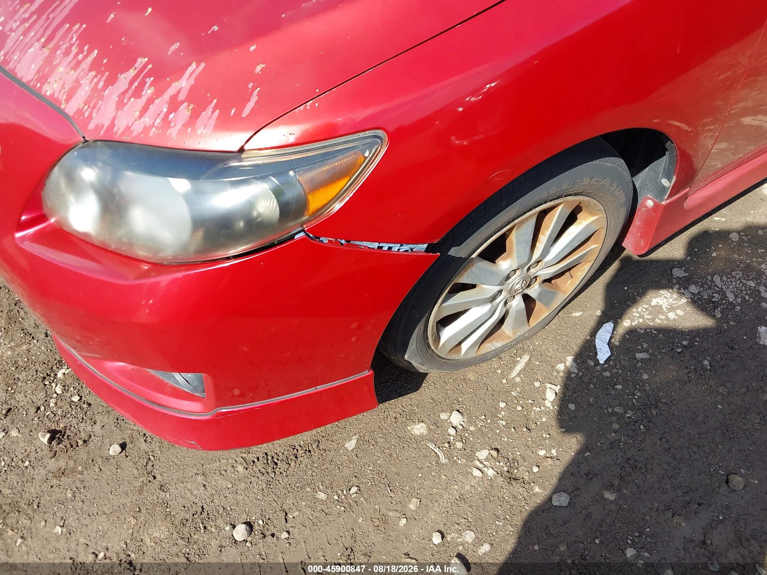 2010 Toyota Corolla S Burgundy vin: 1NXBU4EE6AZ343393