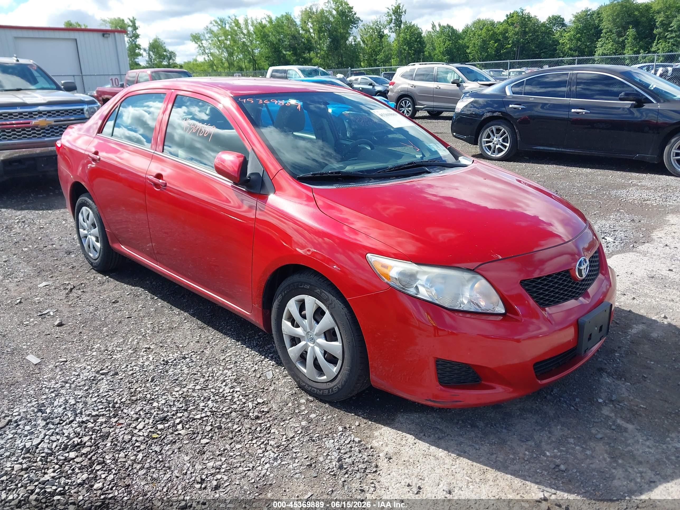 2010 Toyota Corolla Le Красный vin: 1NXBU4EE6AZ344284