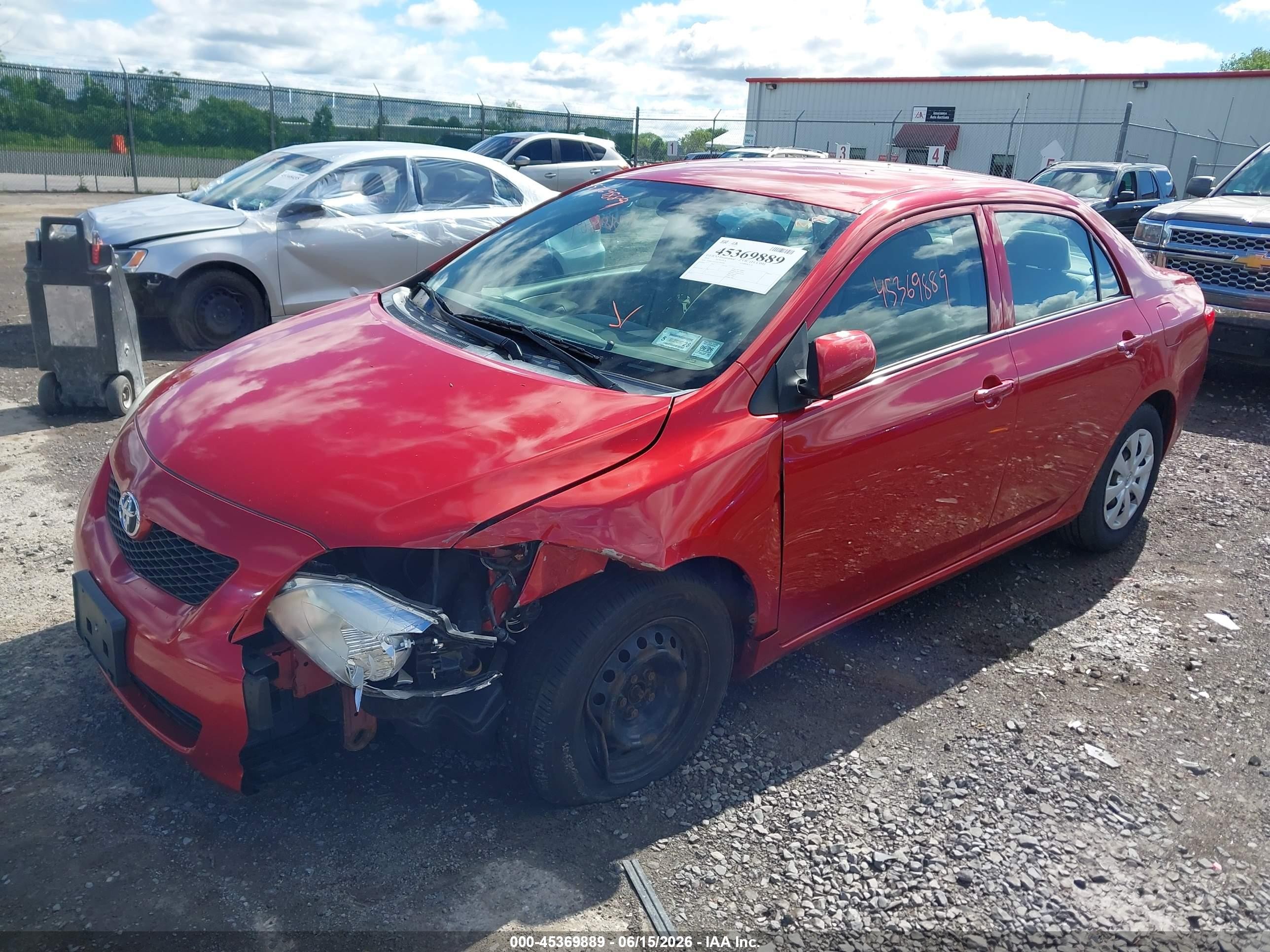 2010 Toyota Corolla Le Красный vin: 1NXBU4EE6AZ344284