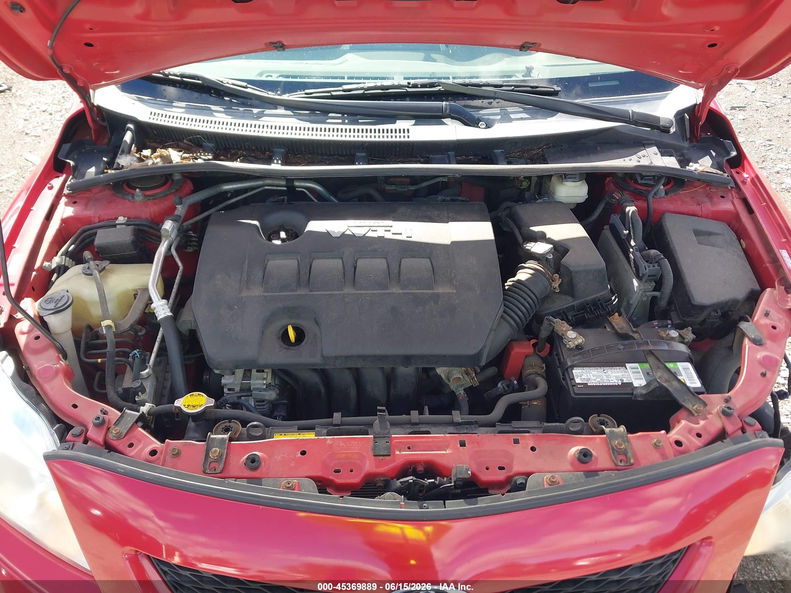 2010 Toyota Corolla Le Красный vin: 1NXBU4EE6AZ344284