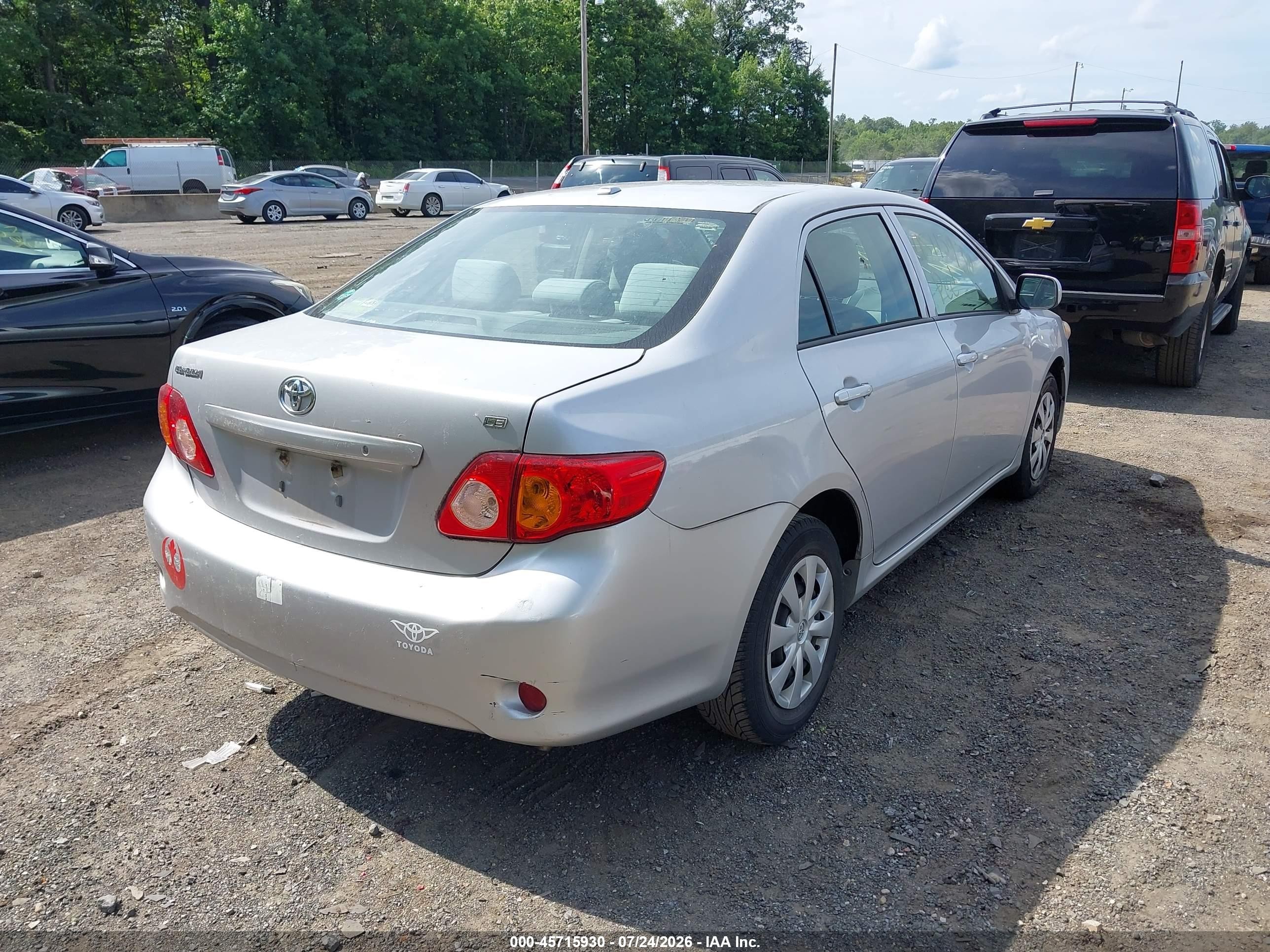 2010 Toyota Corolla Le Silver vin: 1NXBU4EE6AZ349257