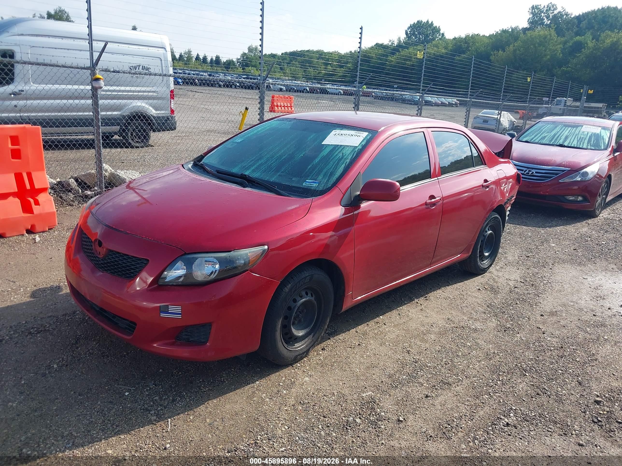 2010 Toyota Corolla Le Красный vin: 1NXBU4EE7AZ251564