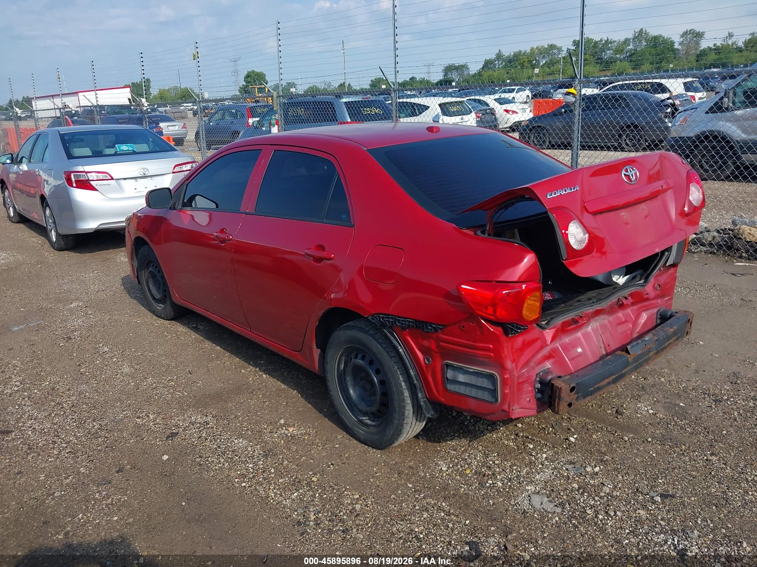 2010 Toyota Corolla Le Красный vin: 1NXBU4EE7AZ251564