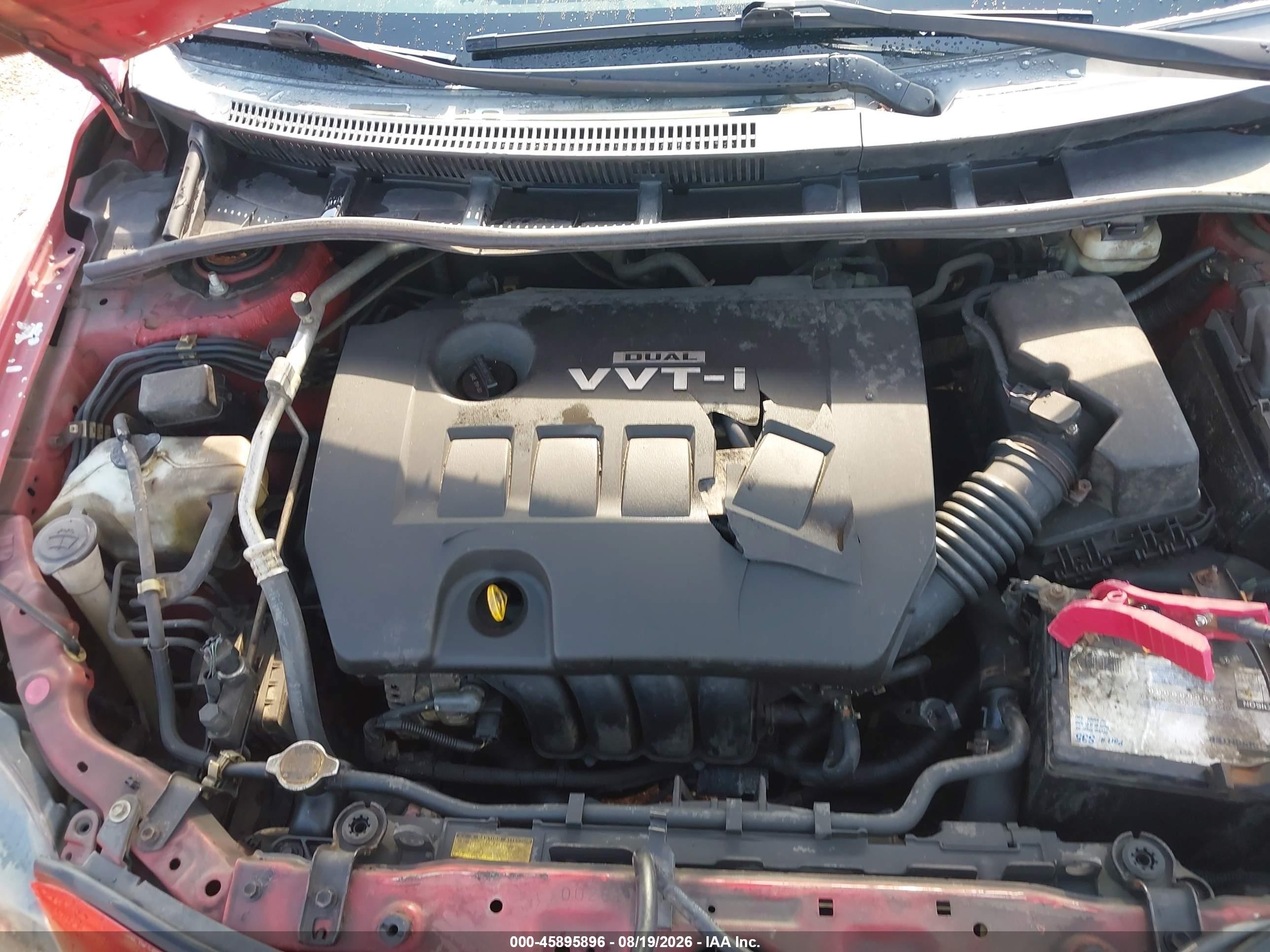 2010 Toyota Corolla Le Красный vin: 1NXBU4EE7AZ251564