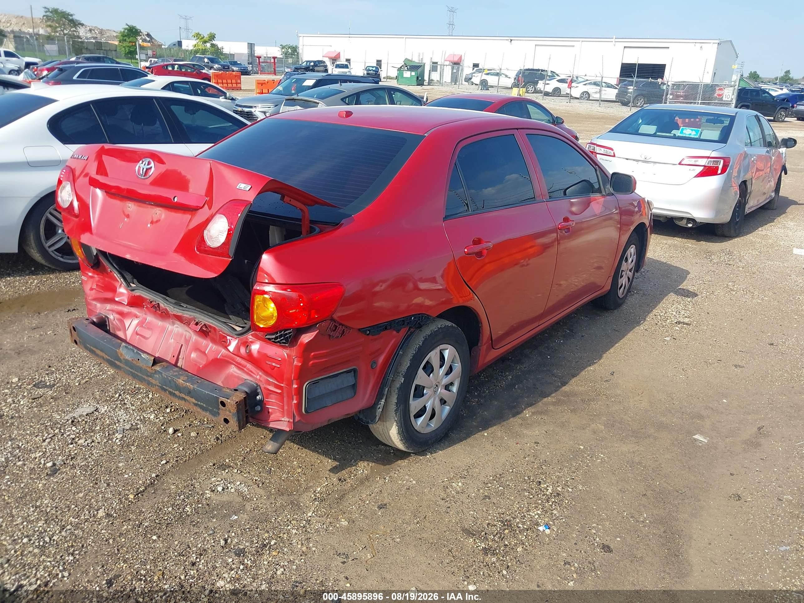 2010 Toyota Corolla Le Красный vin: 1NXBU4EE7AZ251564