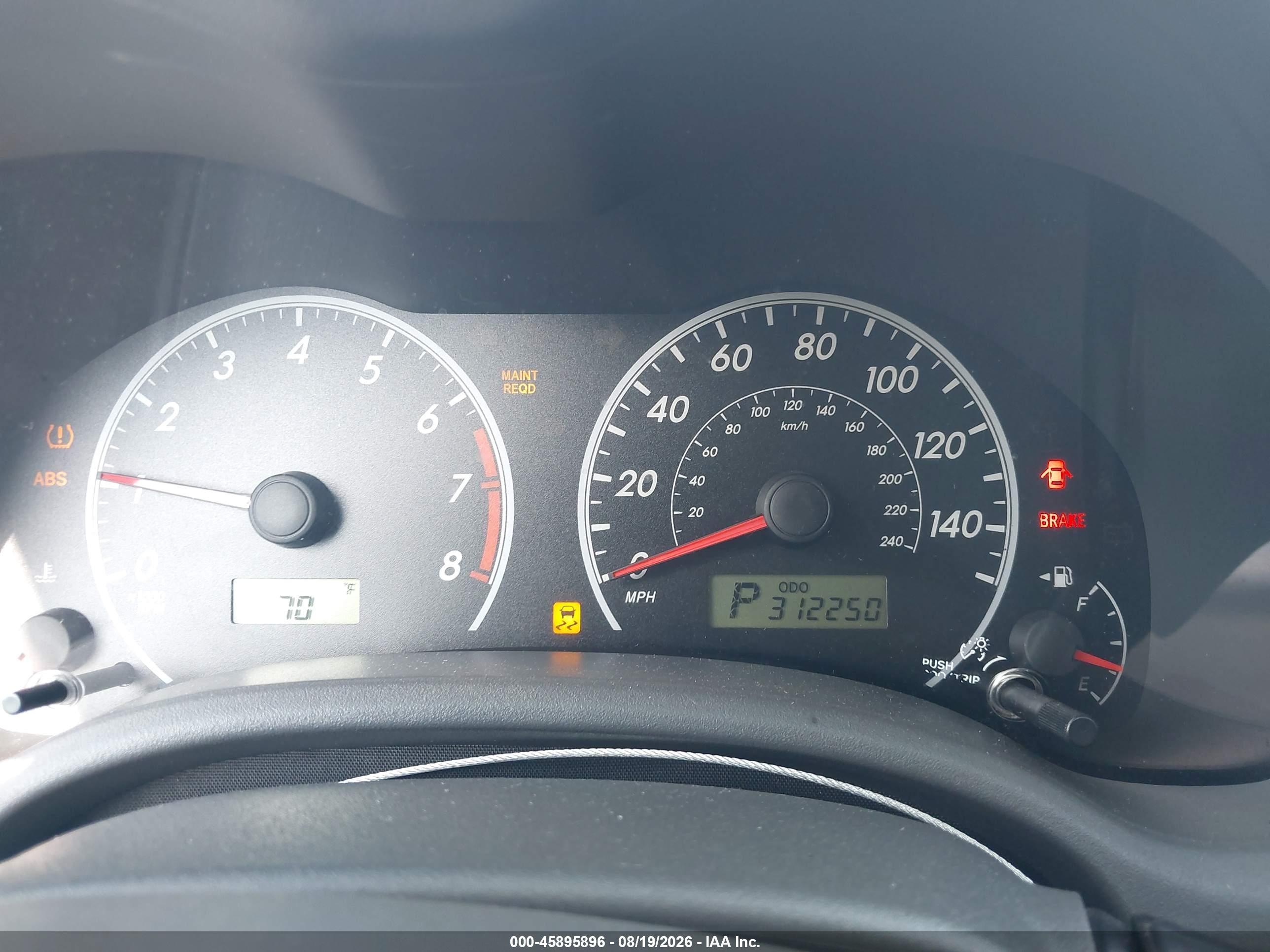 2010 Toyota Corolla Le Красный vin: 1NXBU4EE7AZ251564