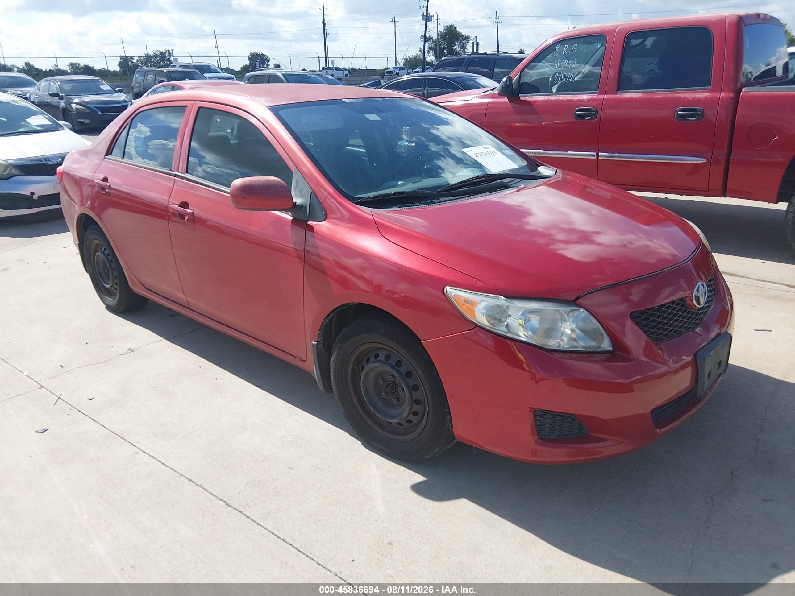 2010 Toyota Corolla Le Red vin: 1NXBU4EE7AZ256246
