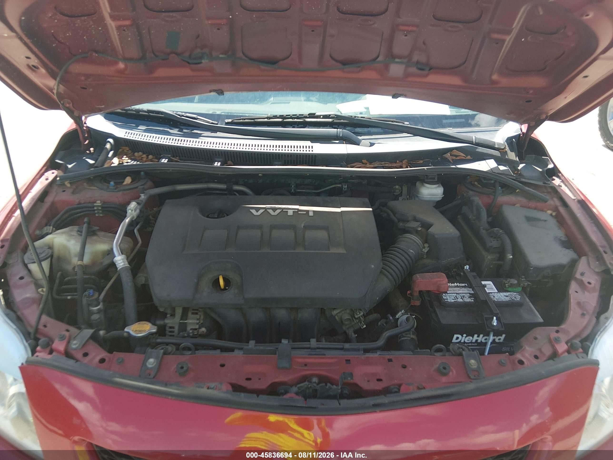2010 Toyota Corolla Le Red vin: 1NXBU4EE7AZ256246