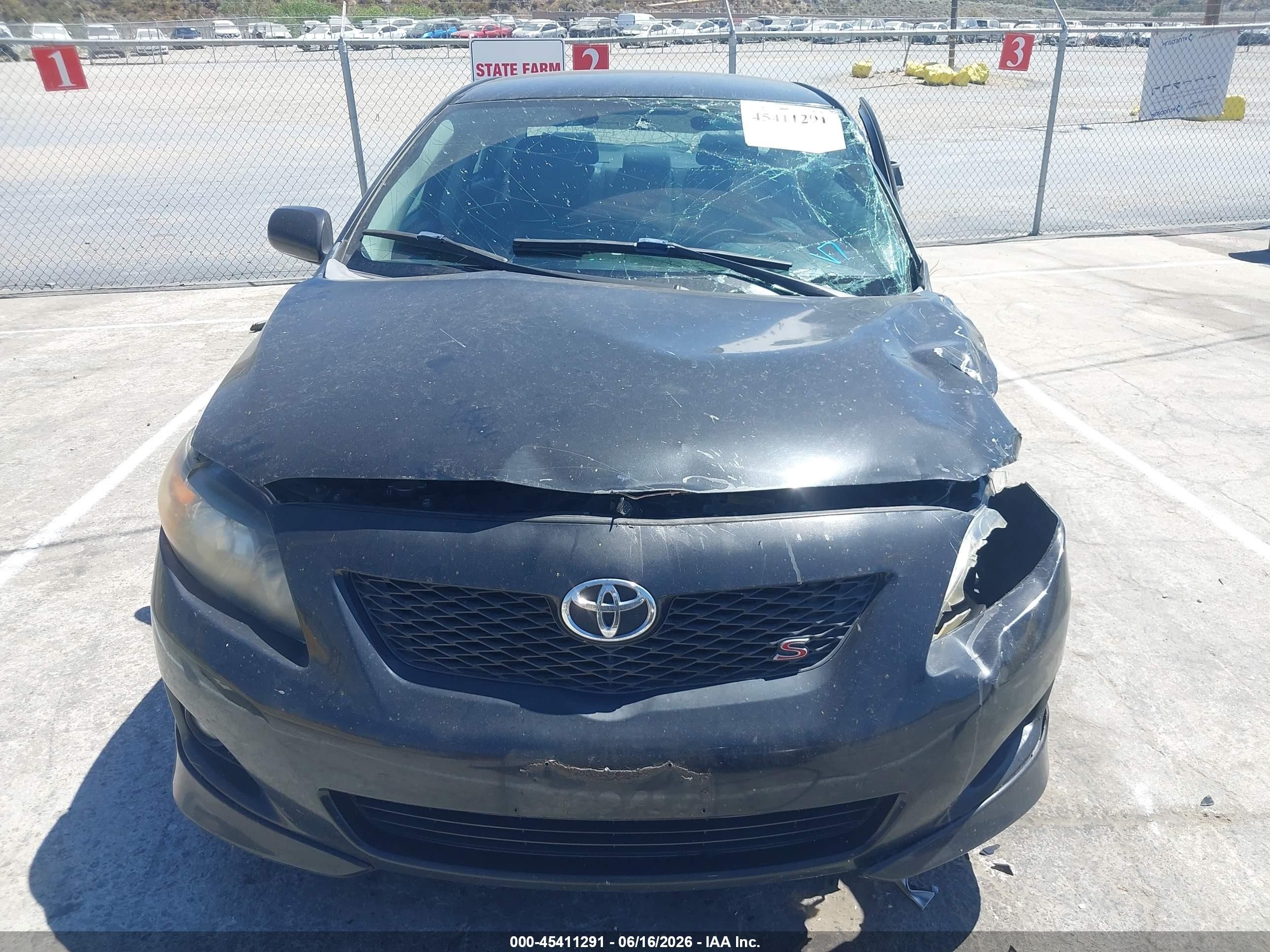 2010 Toyota Corolla S Black vin: 1NXBU4EE7AZ266419