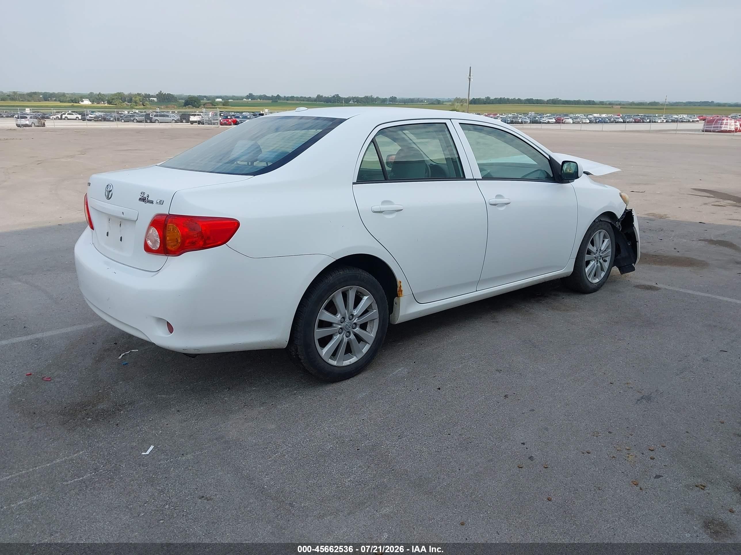2010 Toyota Corolla Le White vin: 1NXBU4EE7AZ279705