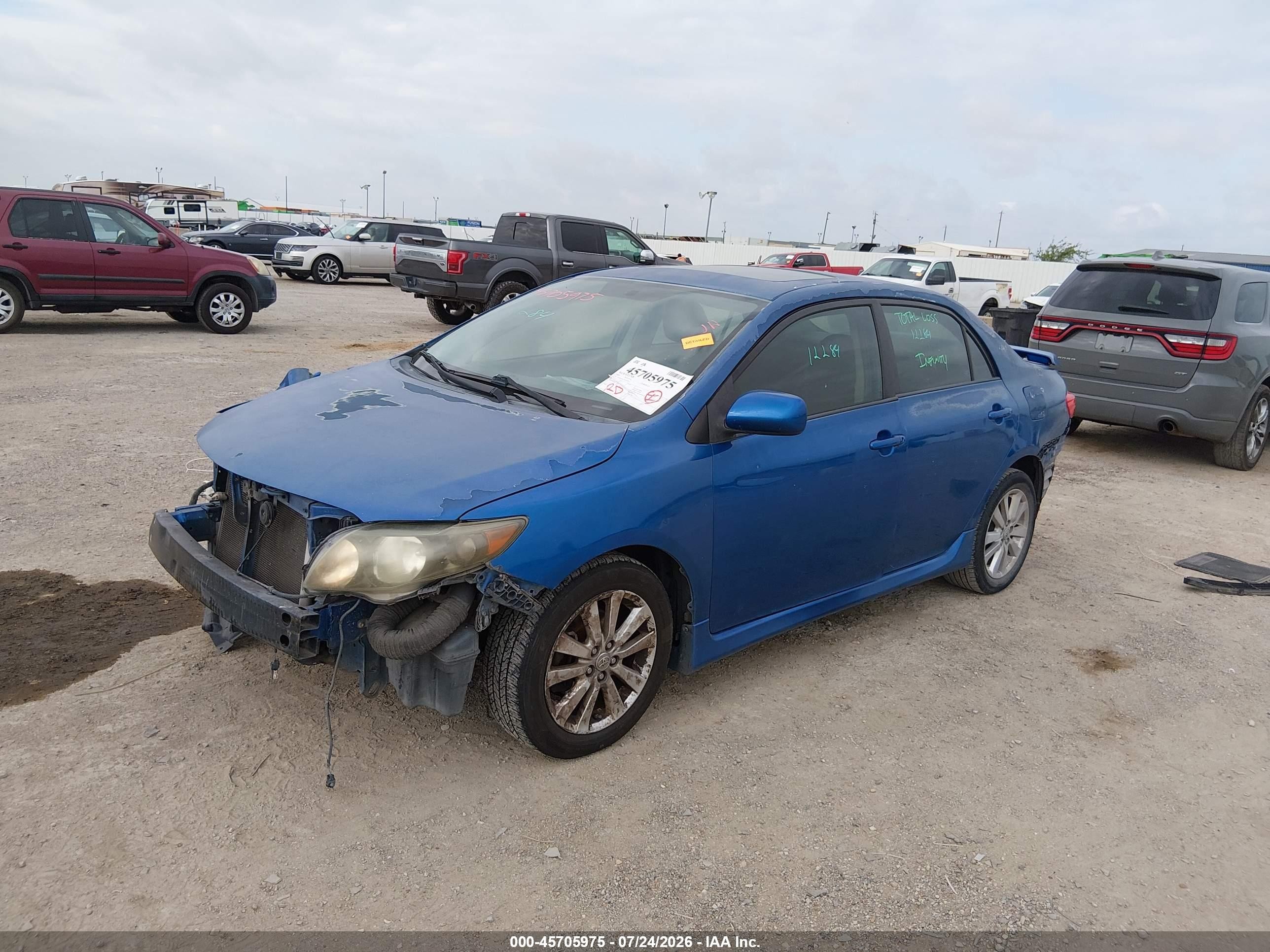2010 Toyota Corolla S Blue vin: 1NXBU4EE7AZ283012