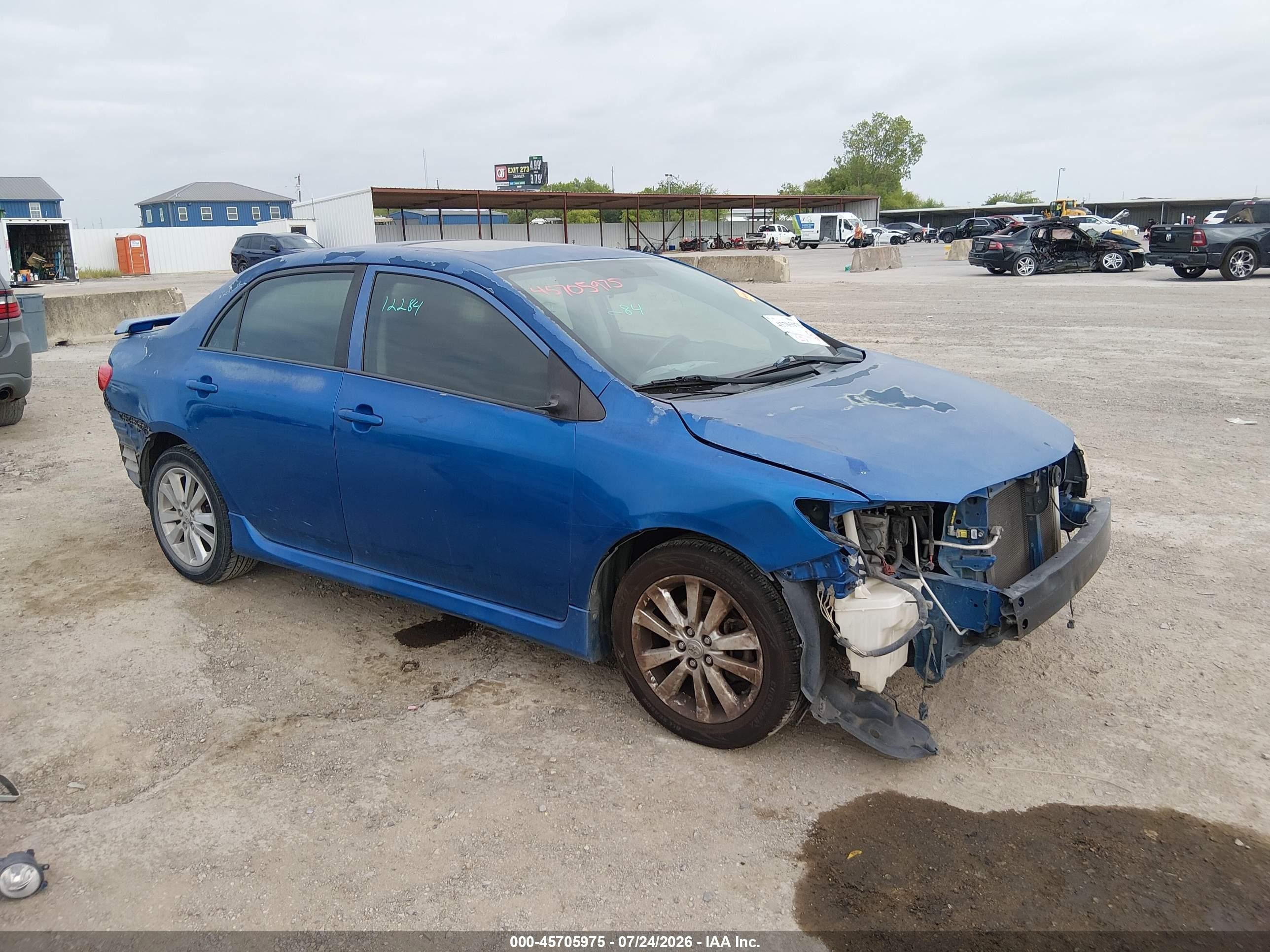 2010 Toyota Corolla S Blue vin: 1NXBU4EE7AZ283012