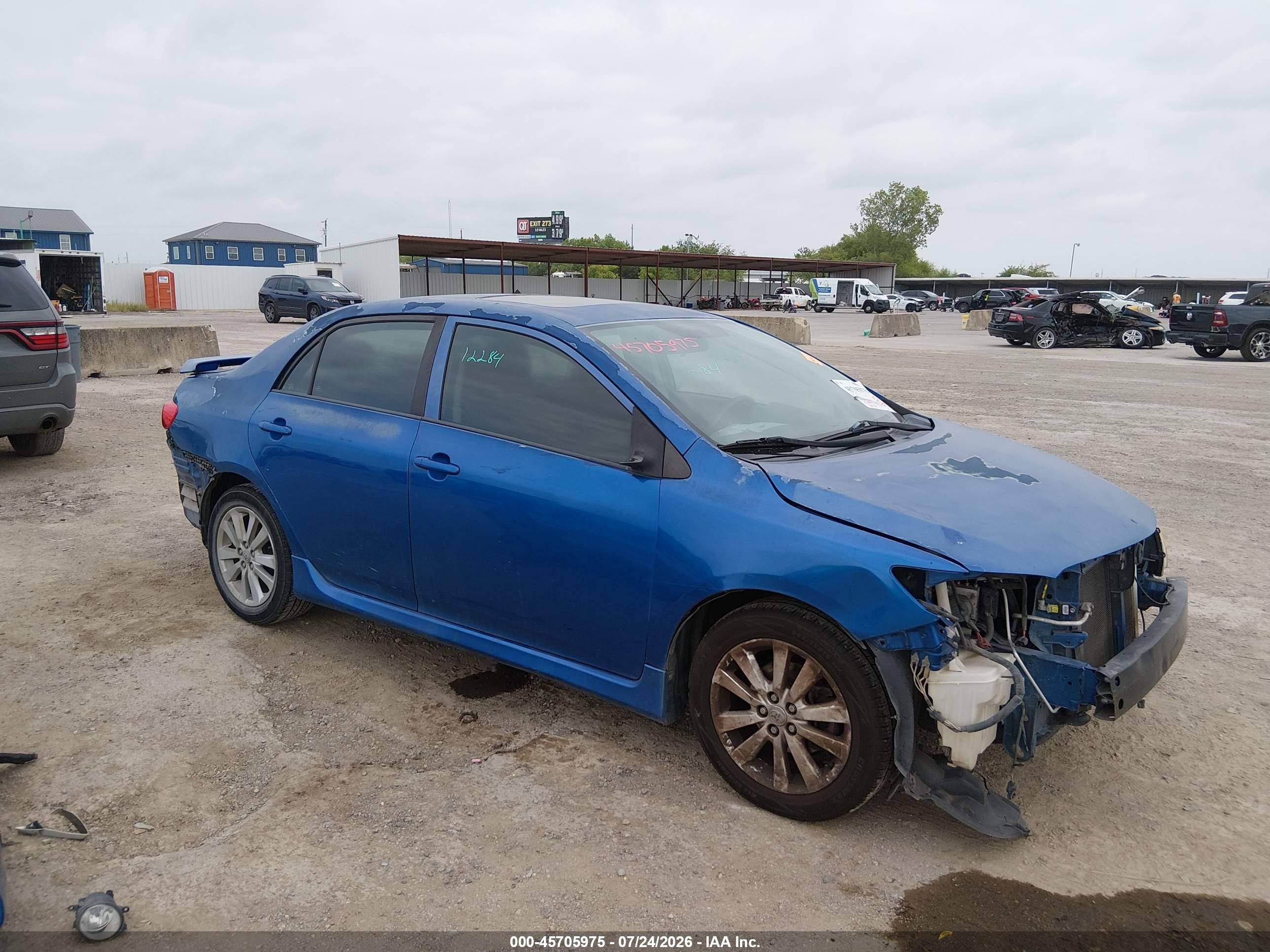 2010 Toyota Corolla S Blue vin: 1NXBU4EE7AZ283012