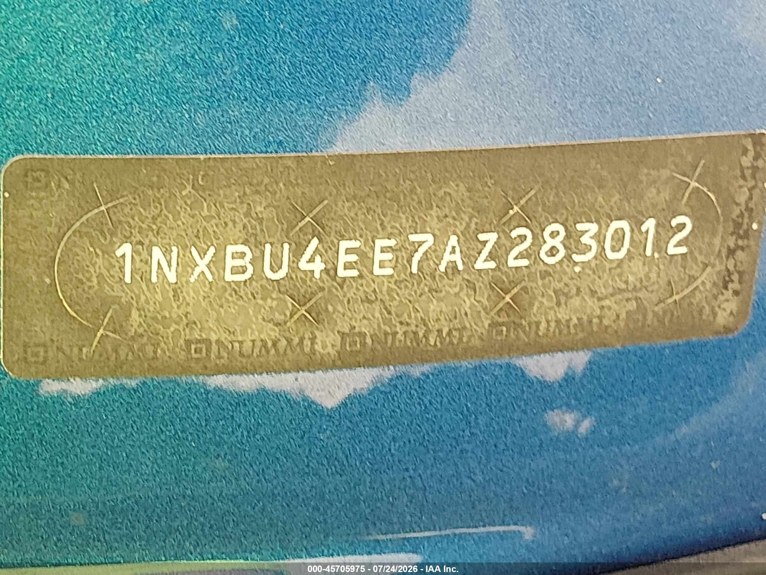 2010 Toyota Corolla S Blue vin: 1NXBU4EE7AZ283012