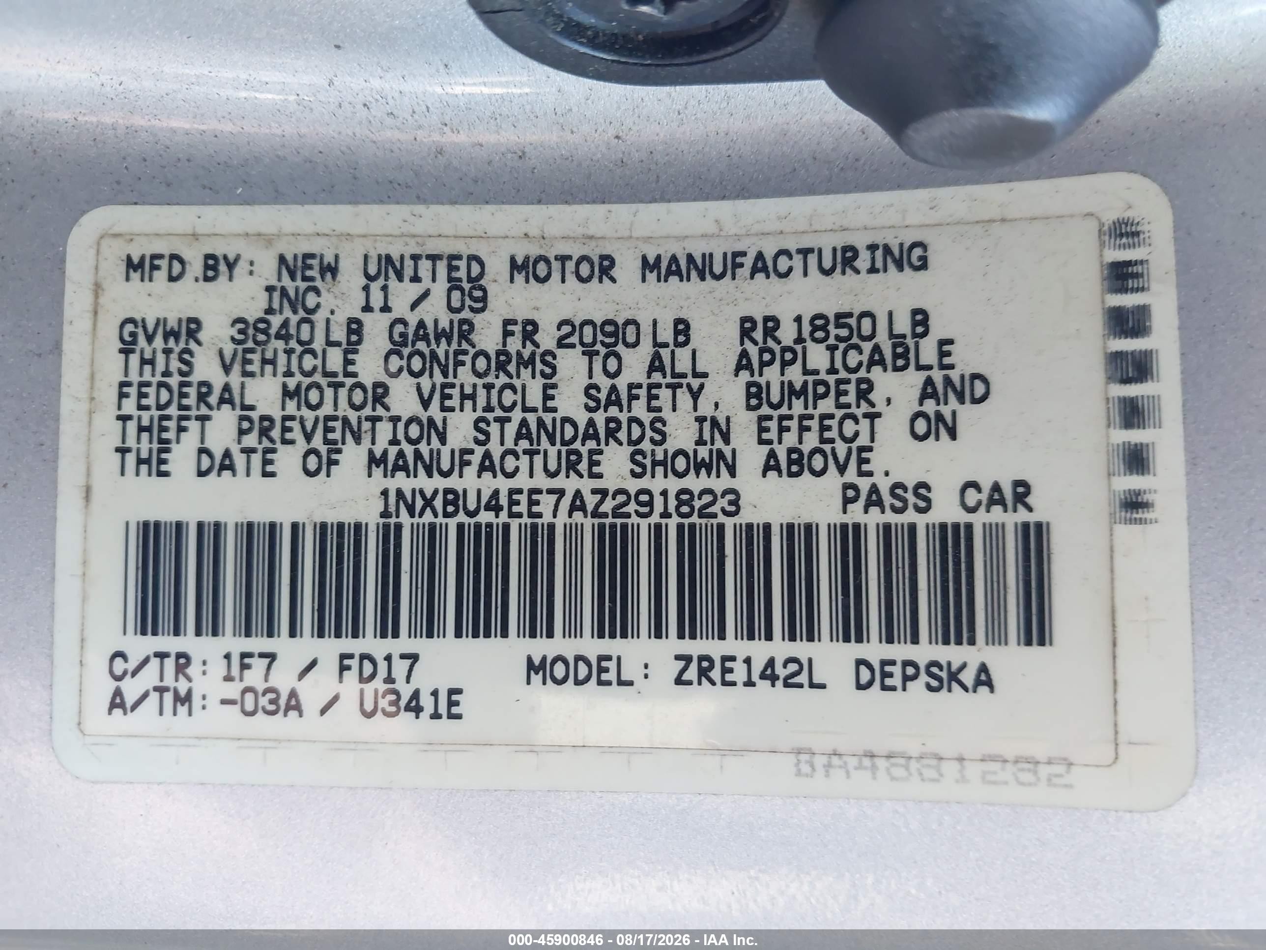 2010 Toyota Corolla S Серебряный vin: 1NXBU4EE7AZ291823