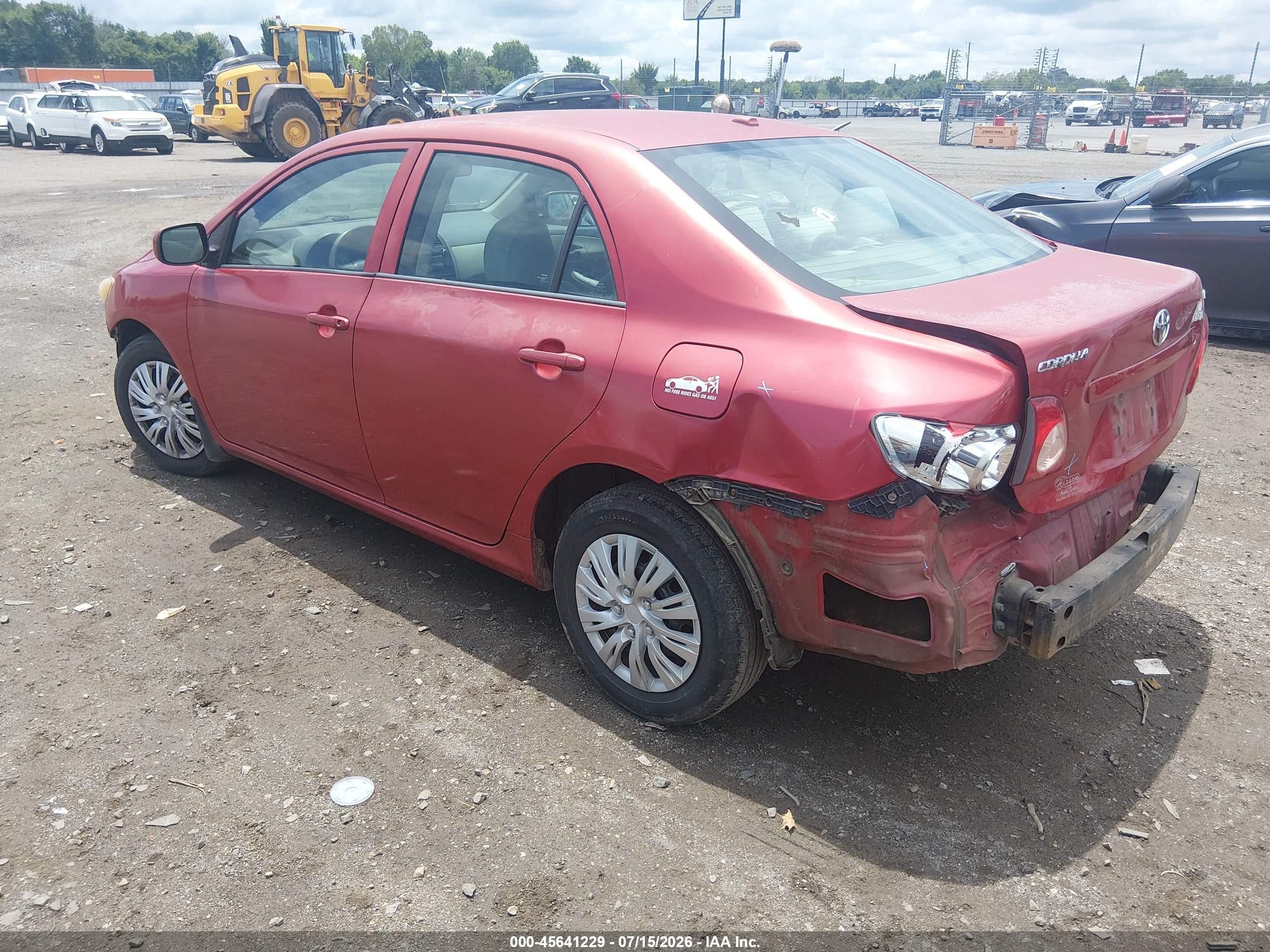 2010 Toyota Corolla Le Red vin: 1NXBU4EE7AZ304280