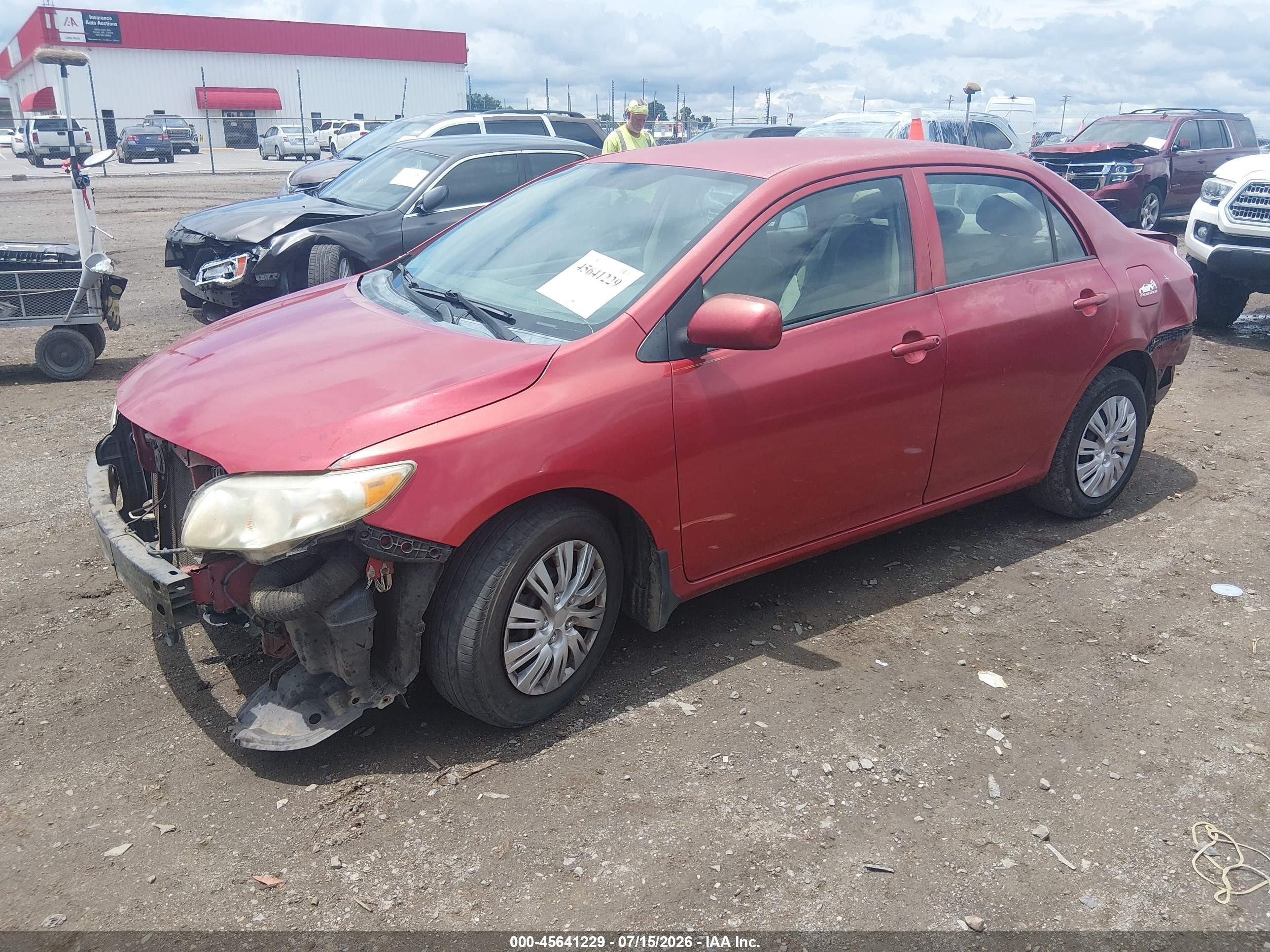 2010 Toyota Corolla Le Red vin: 1NXBU4EE7AZ304280