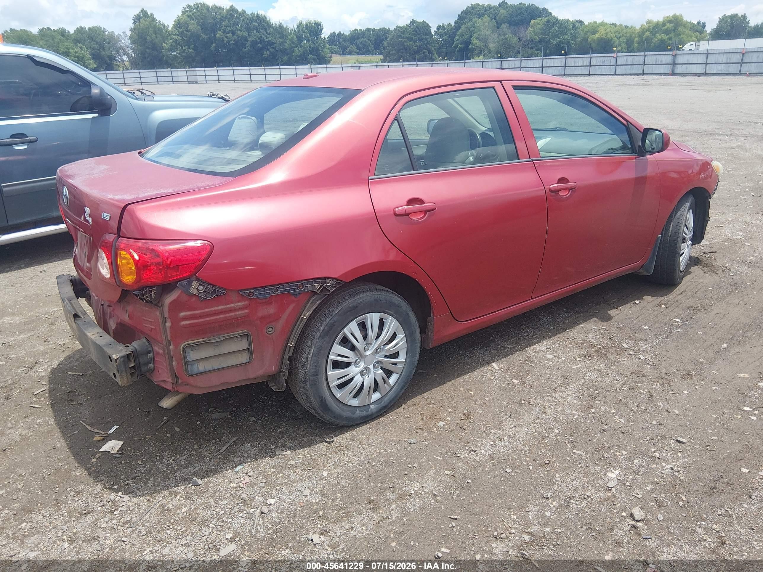 2010 Toyota Corolla Le Red vin: 1NXBU4EE7AZ304280