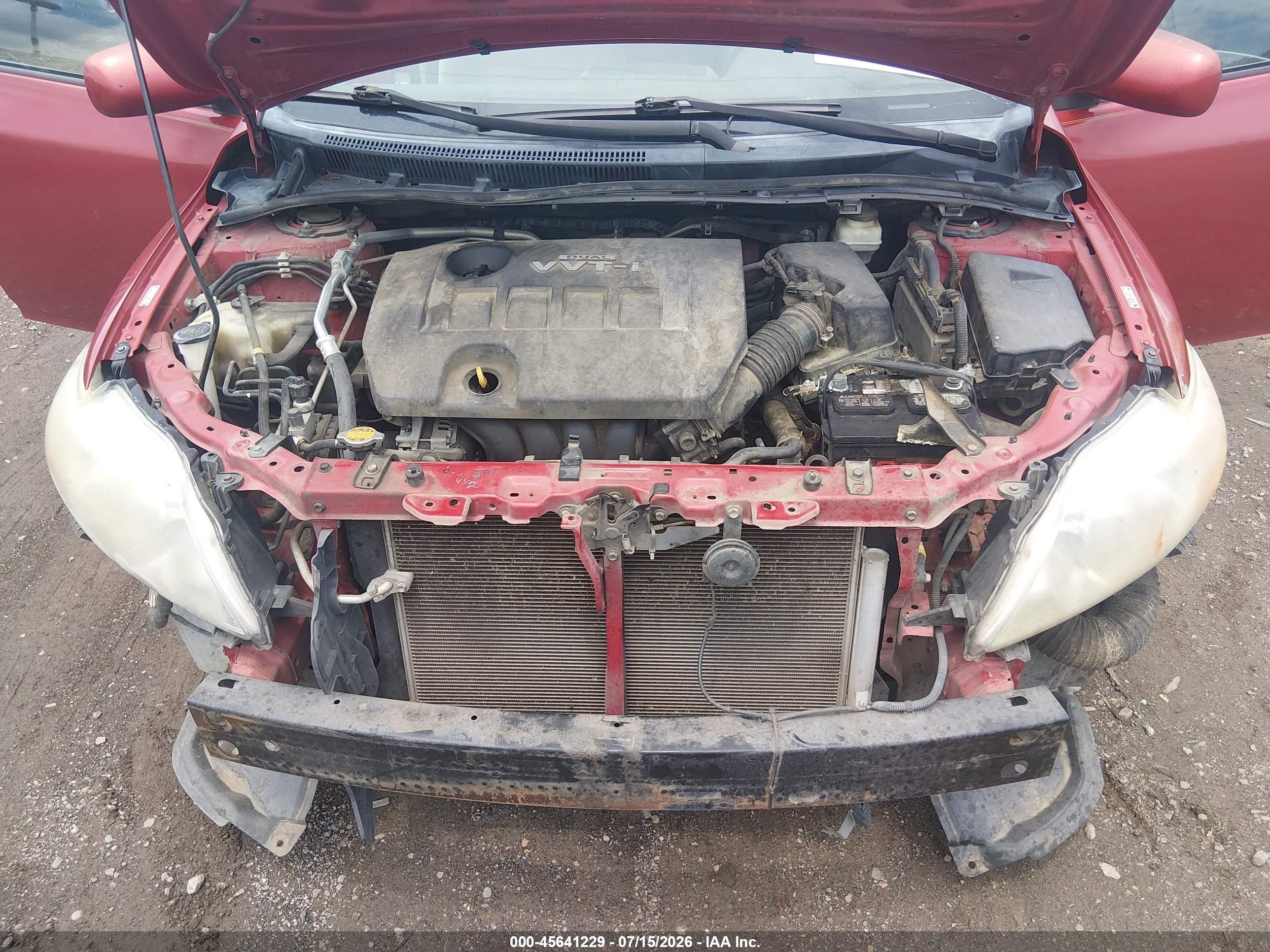 2010 Toyota Corolla Le Red vin: 1NXBU4EE7AZ304280