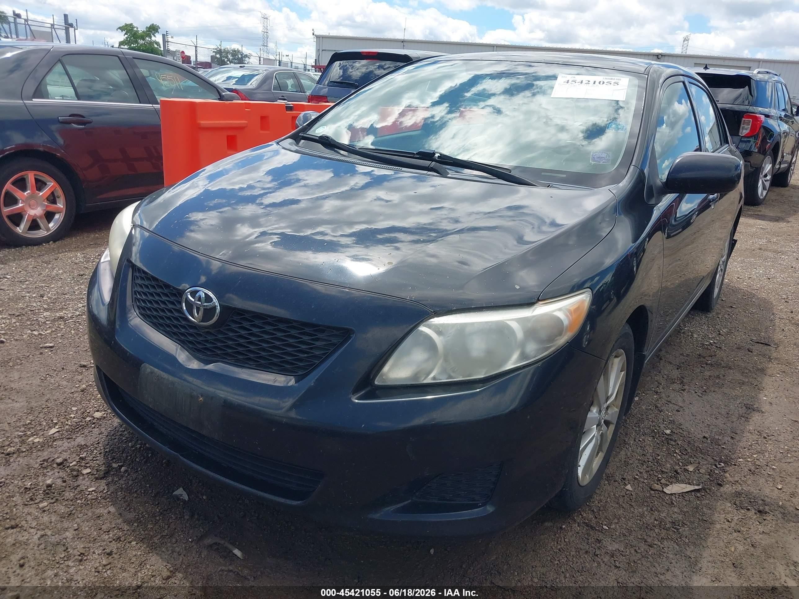 2010 Toyota Corolla Le Black vin: 1NXBU4EE7AZ325579