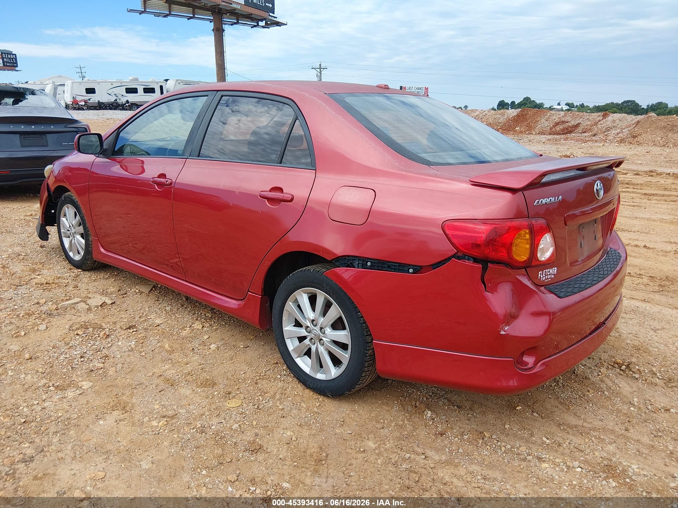 2010 Toyota Corolla S Red vin: 1NXBU4EE7AZ359666