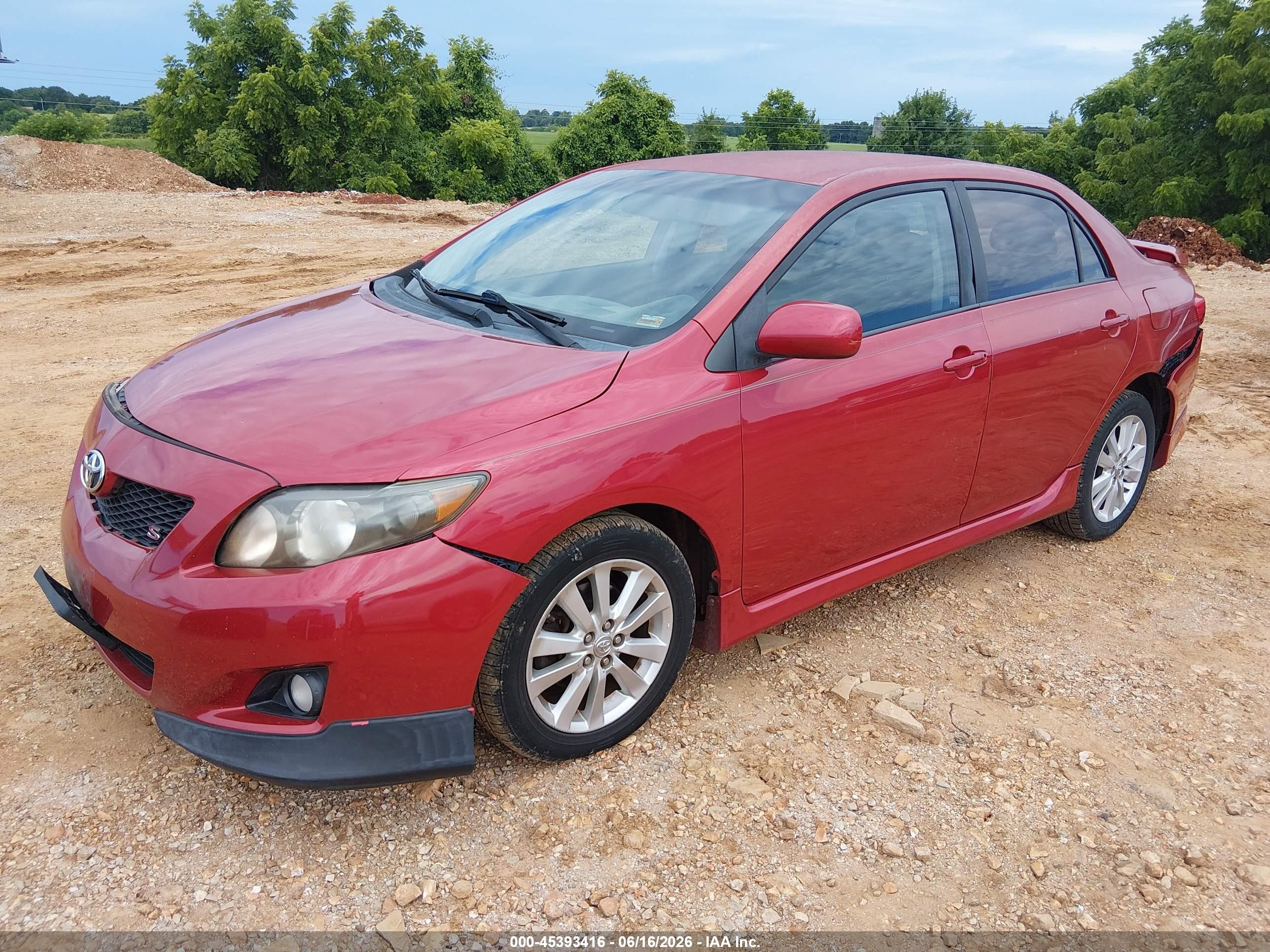 2010 Toyota Corolla S Red vin: 1NXBU4EE7AZ359666