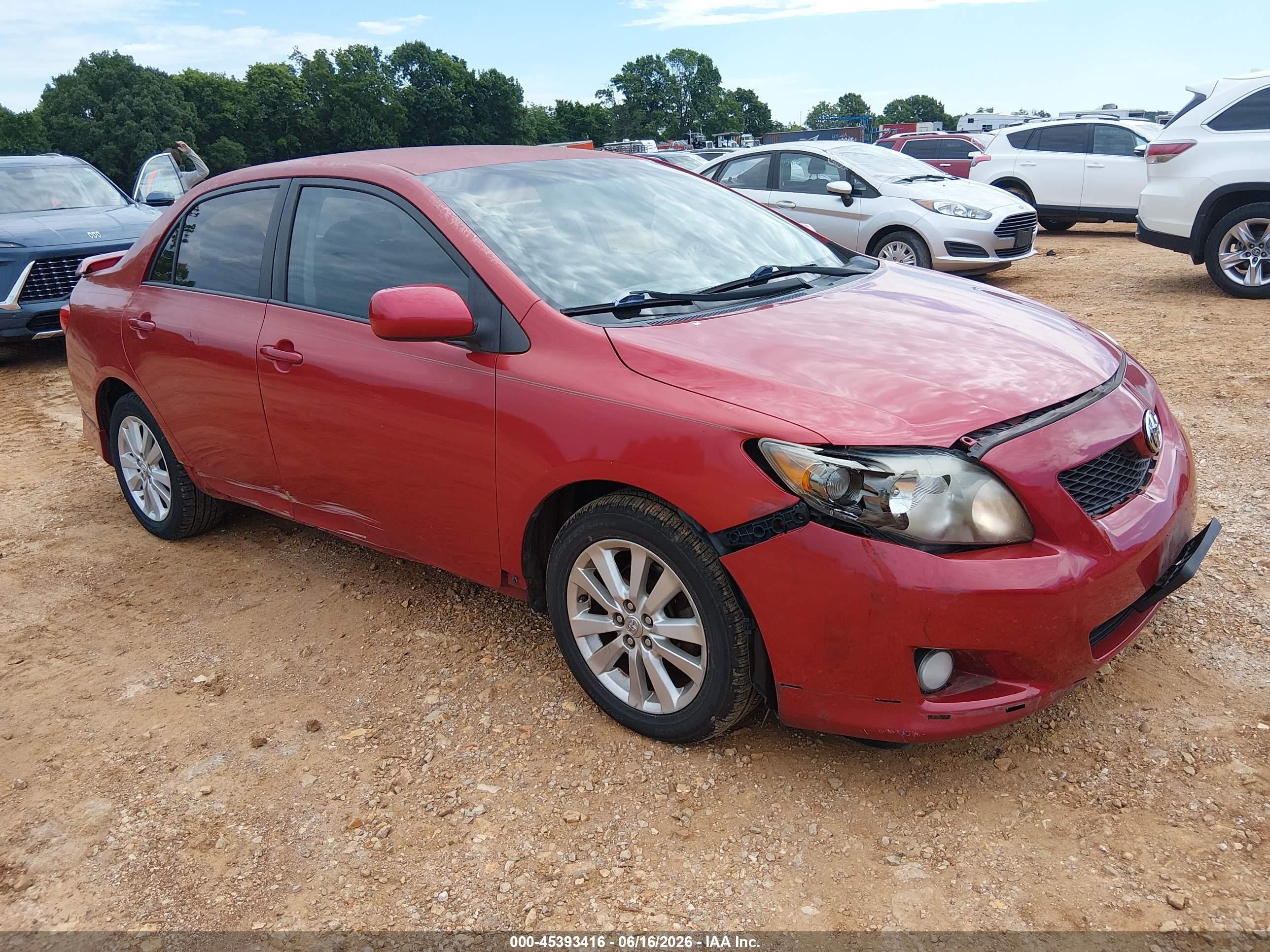 2010 Toyota Corolla S Red vin: 1NXBU4EE7AZ359666